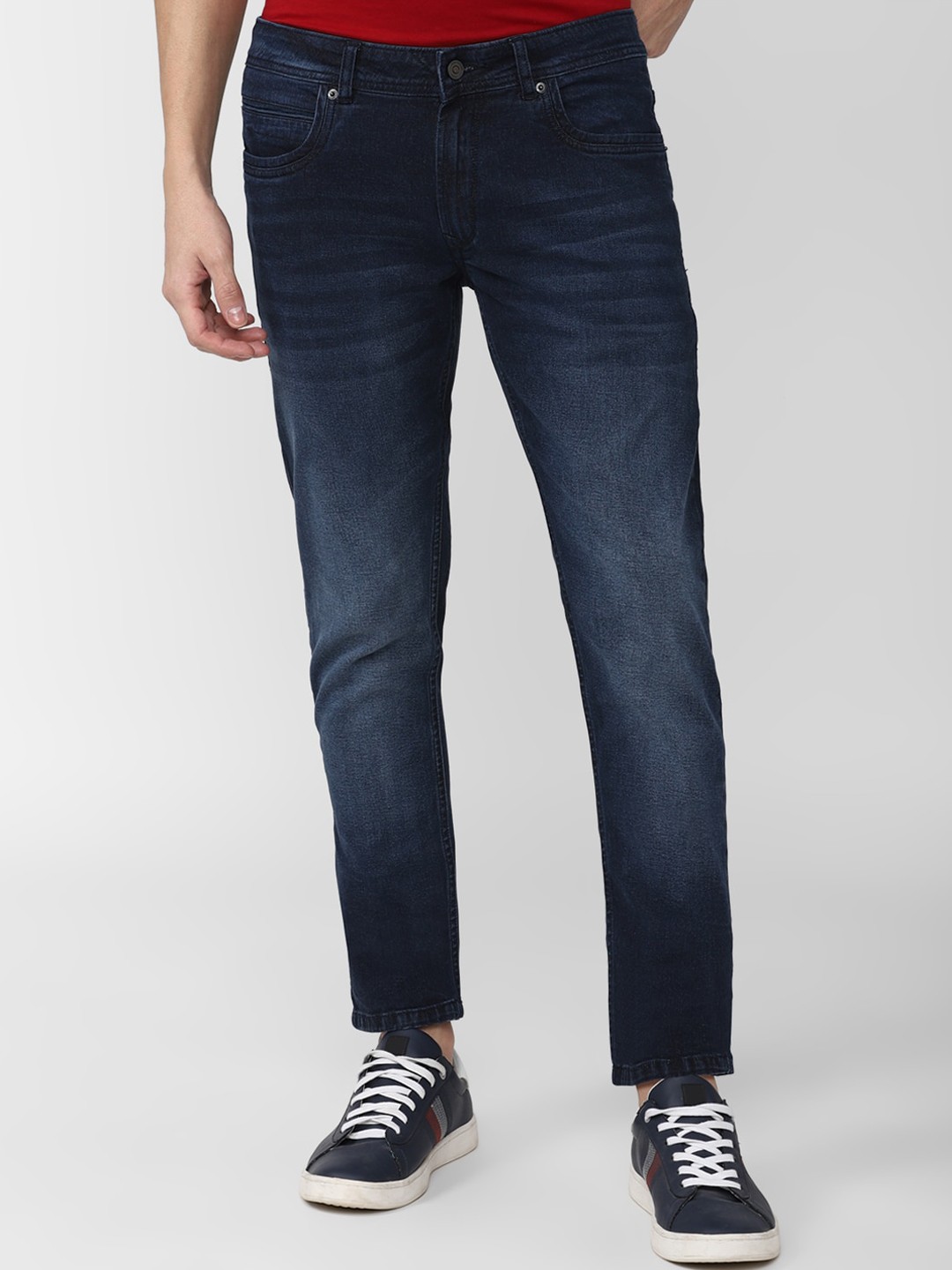 

Peter England Casuals Men Skinny Fit Light Fade Jeans, Navy blue