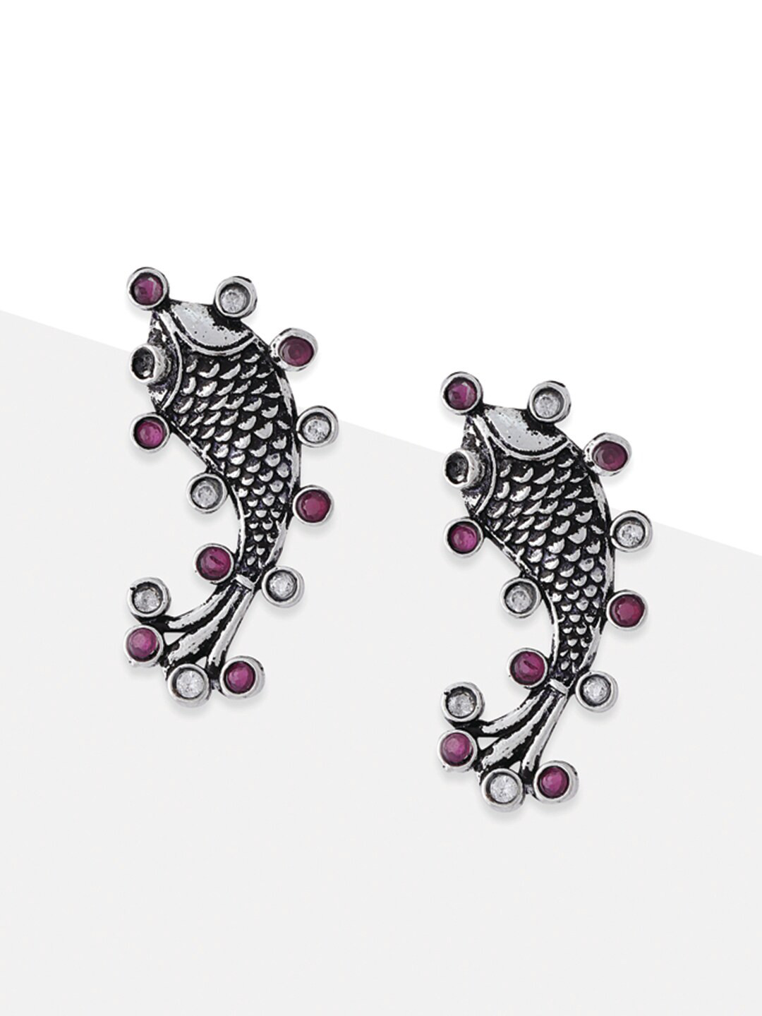 

Tipsyfly Women Silver-Plated Contemporary Studs Earrings, Pink