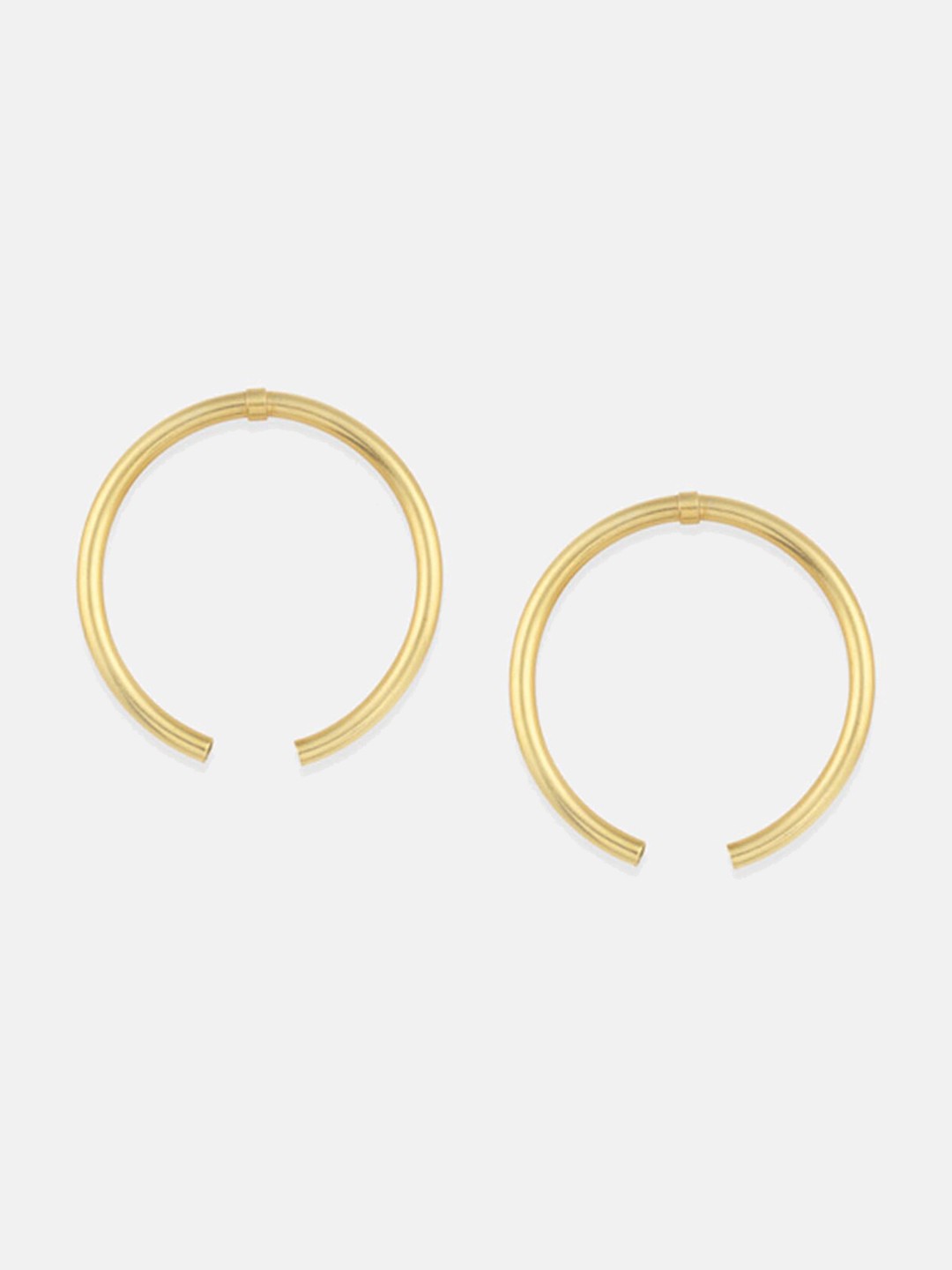 

Tipsyfly Gold-Plated Contemporary Hoop Earrings