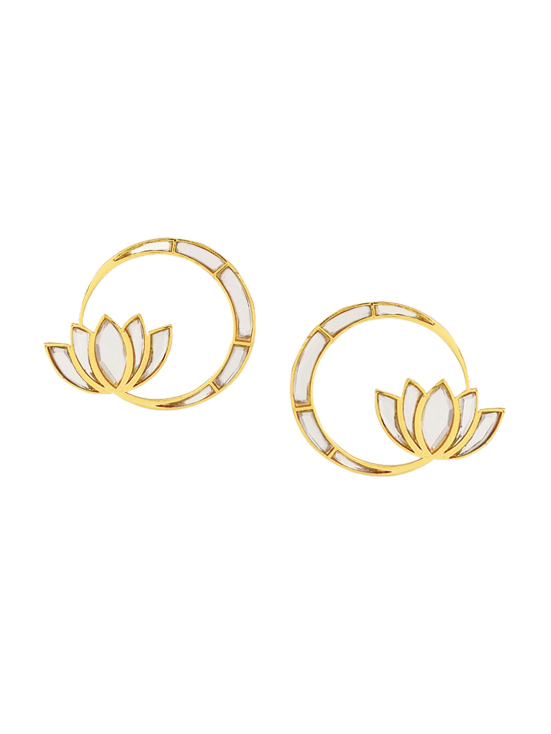 

Tipsyfly Gold-Toned Contemporary Hoop Earrings
