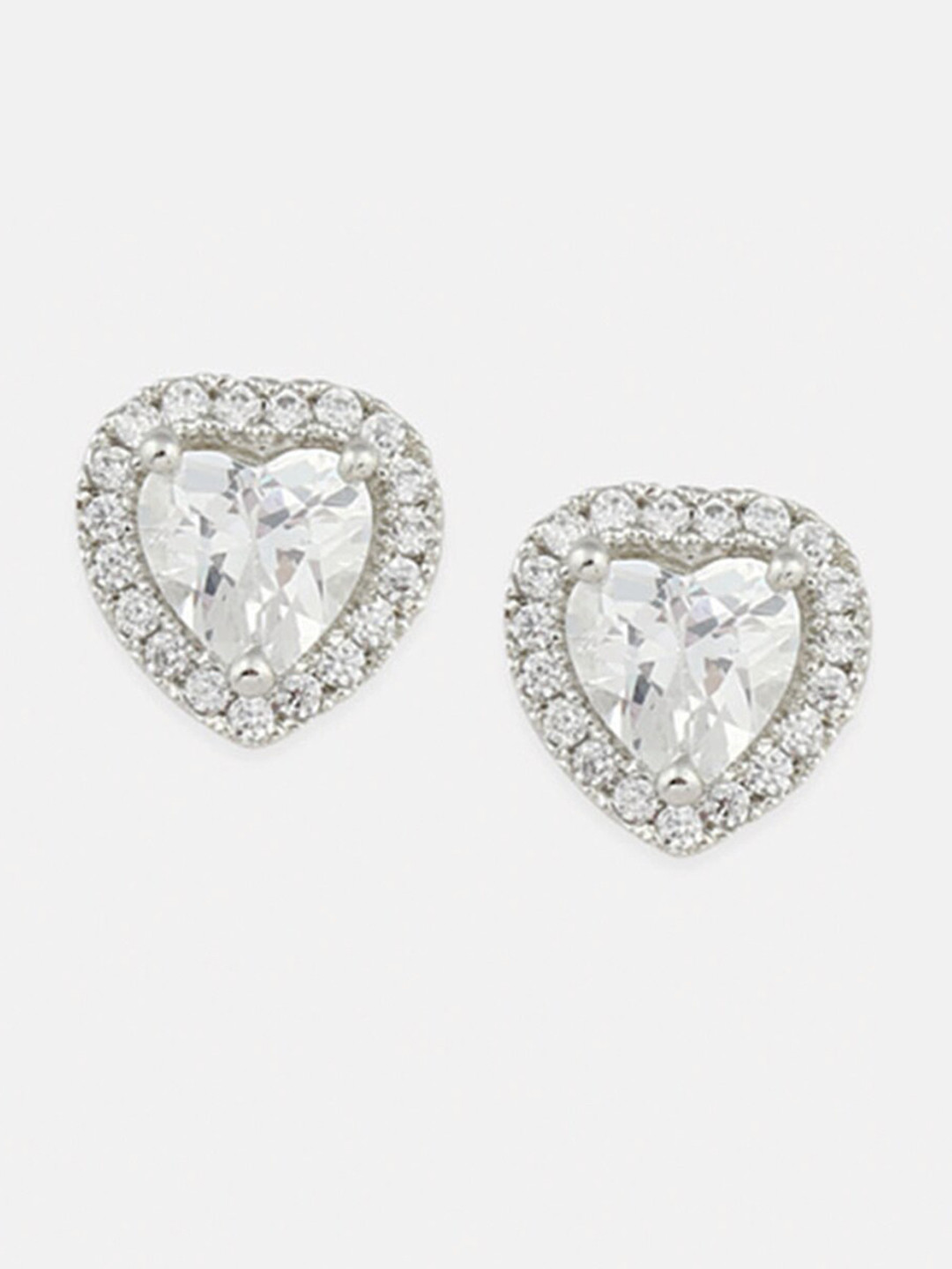 

Tipsyfly White Silver Plated Contemporary Studs Earrings