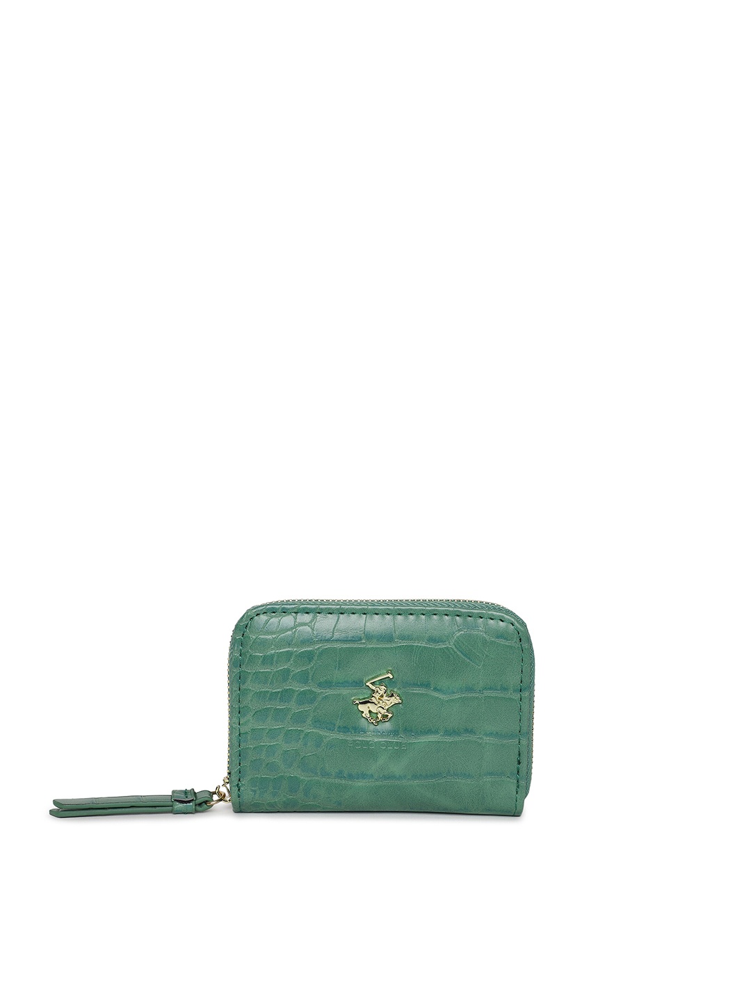 

Beverly Hills Polo Club Woman Textured Zip Around Wallet, Green