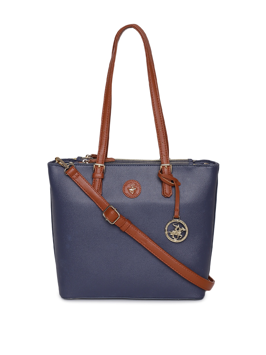 

Beverly Hills Polo Club Half Moon Sling Bag with Metal Accent, White
