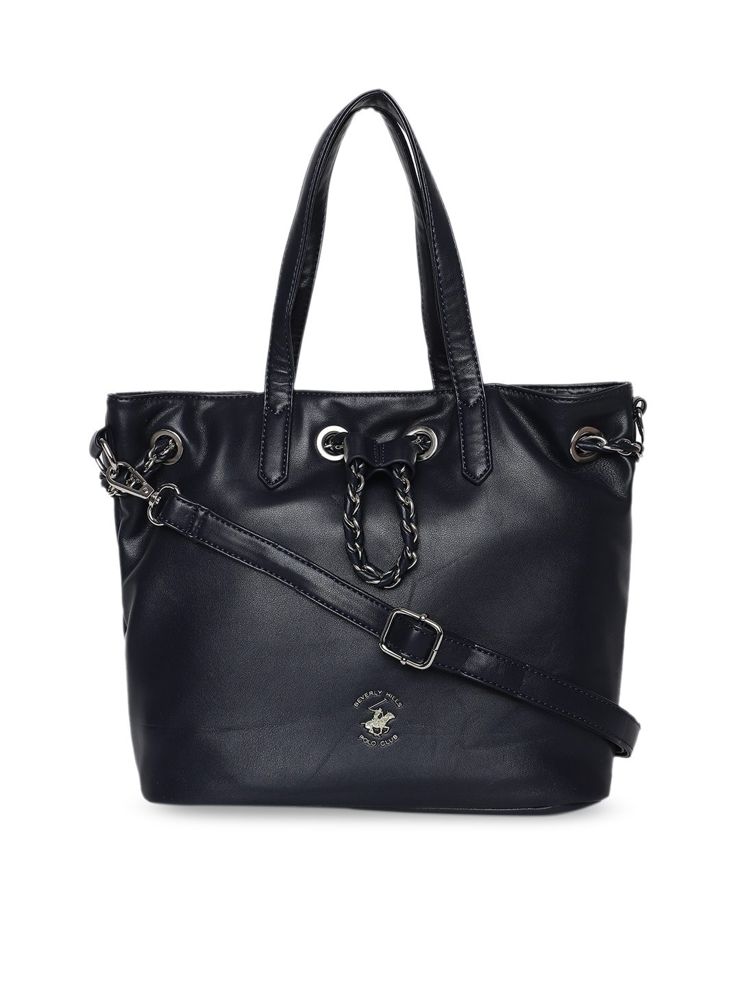

Beverly Hills Polo Club Structured Shoulder Bag, Navy blue