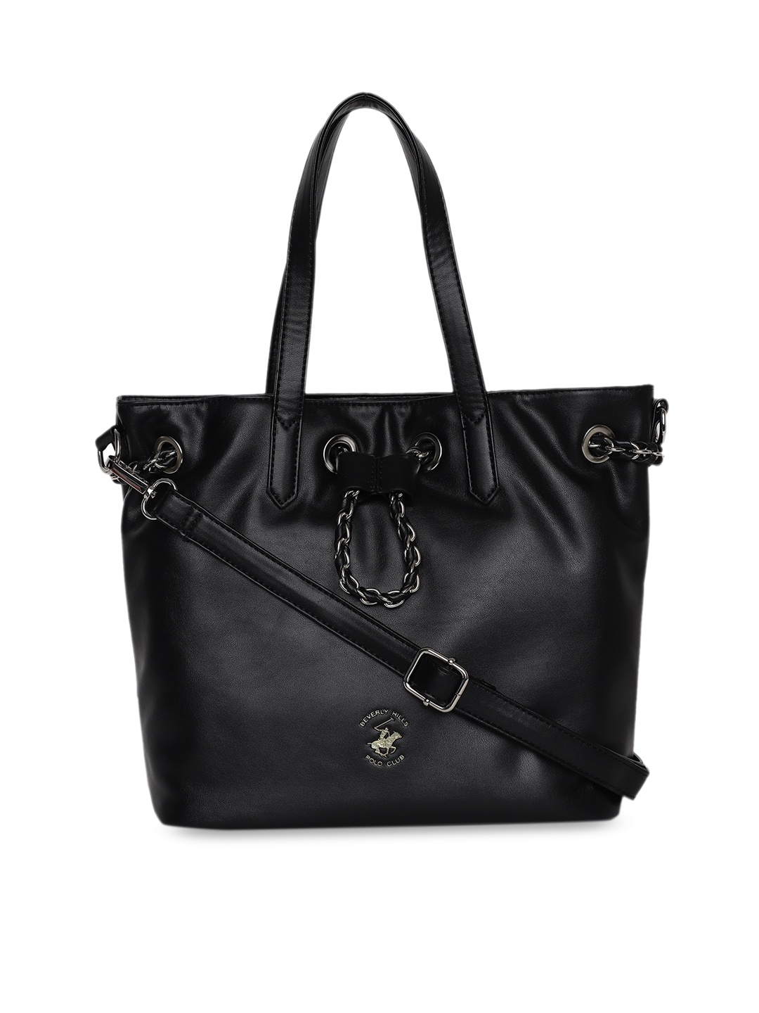 

Beverly Hills Polo Club Shoulder Bag with Detachable Strap, Black