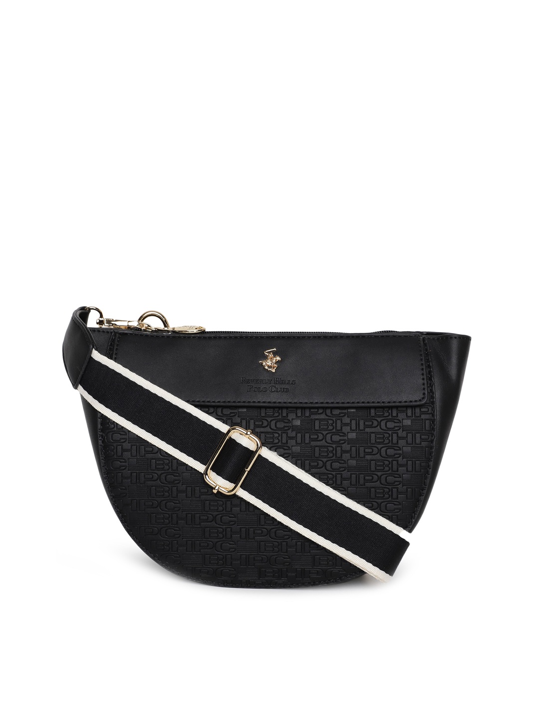 

Beverly Hills Polo Club Sling Bag with Adjustable Strap, Black