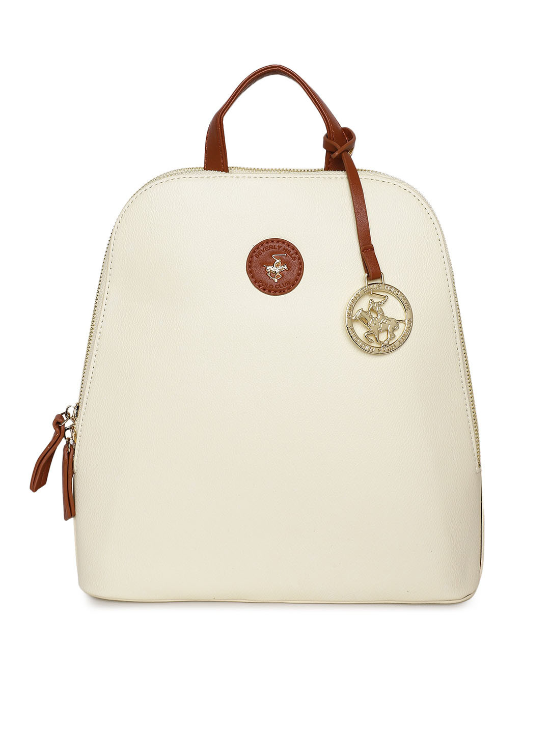 

Beverly Hills Polo Club Convertible Handheld Bag & Backpack, Beige
