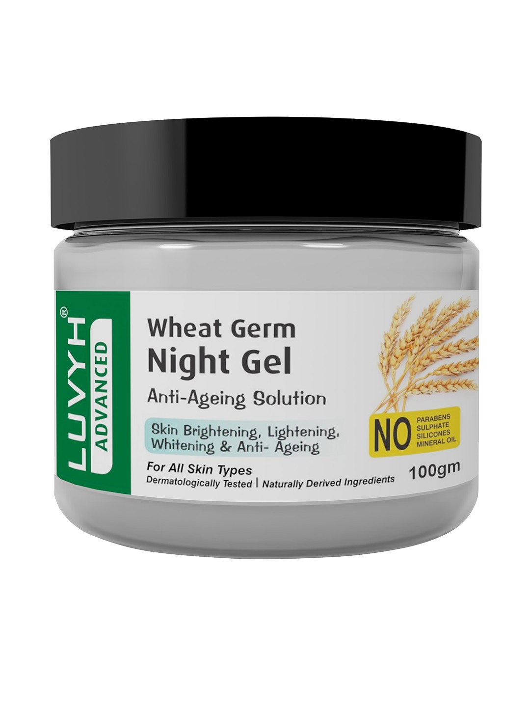 

LUVYH Advanced Wheat Germ Night Gel 100gm, White