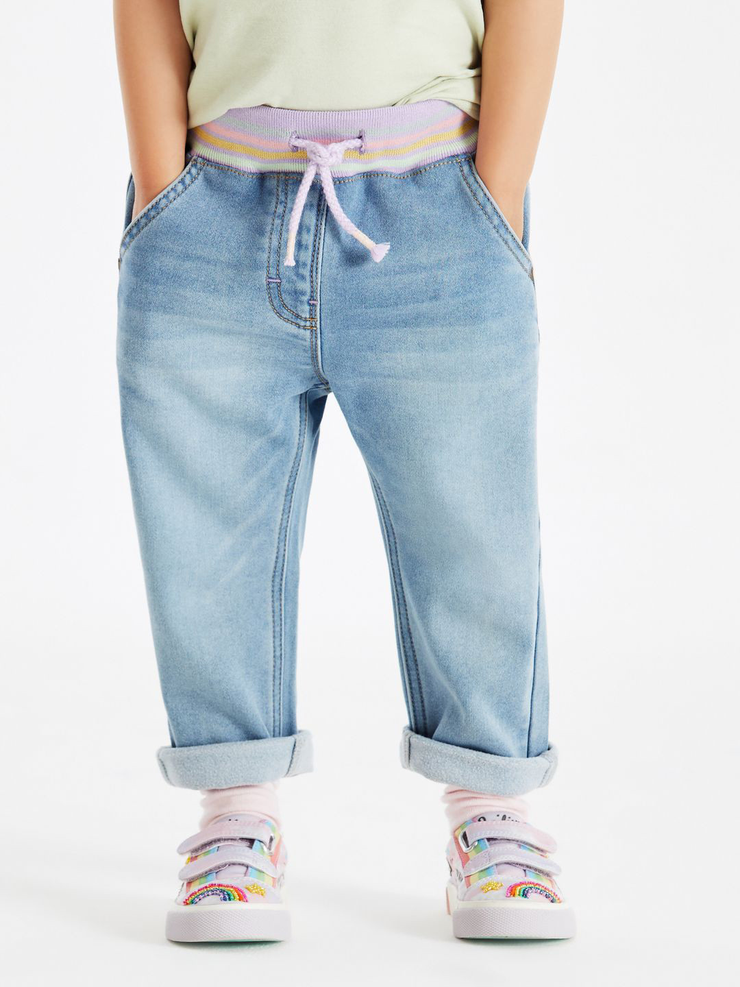 

NEXT Girls Light Fade Pull-On Jeans, Blue