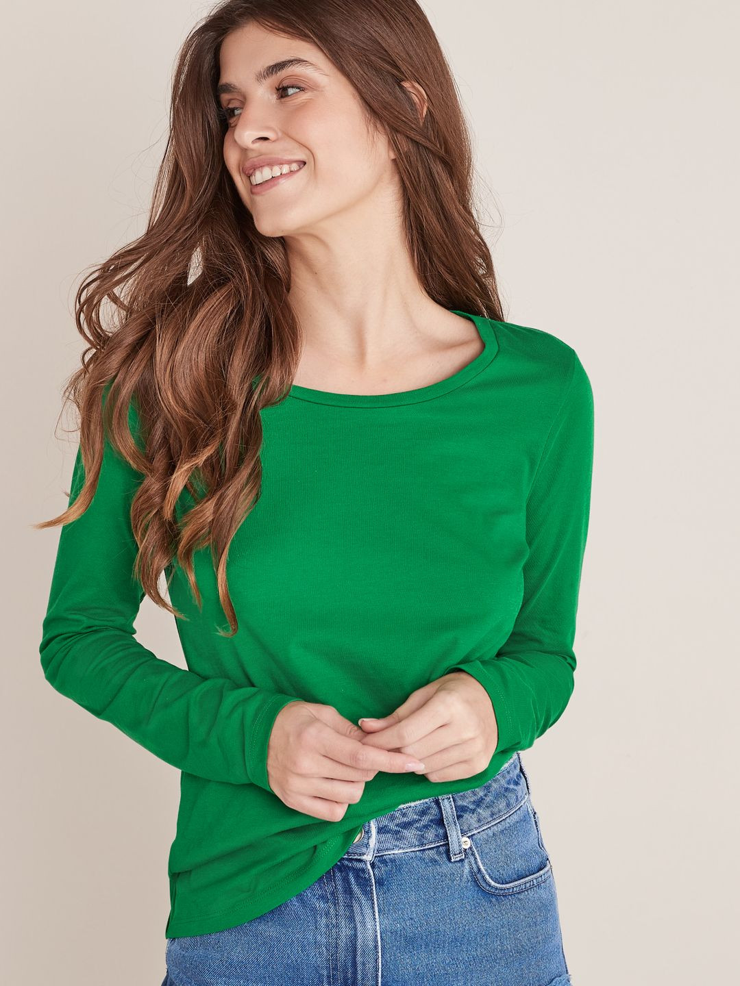 

NEXT Long Sleeves Pure Cotton T-shirt, Green