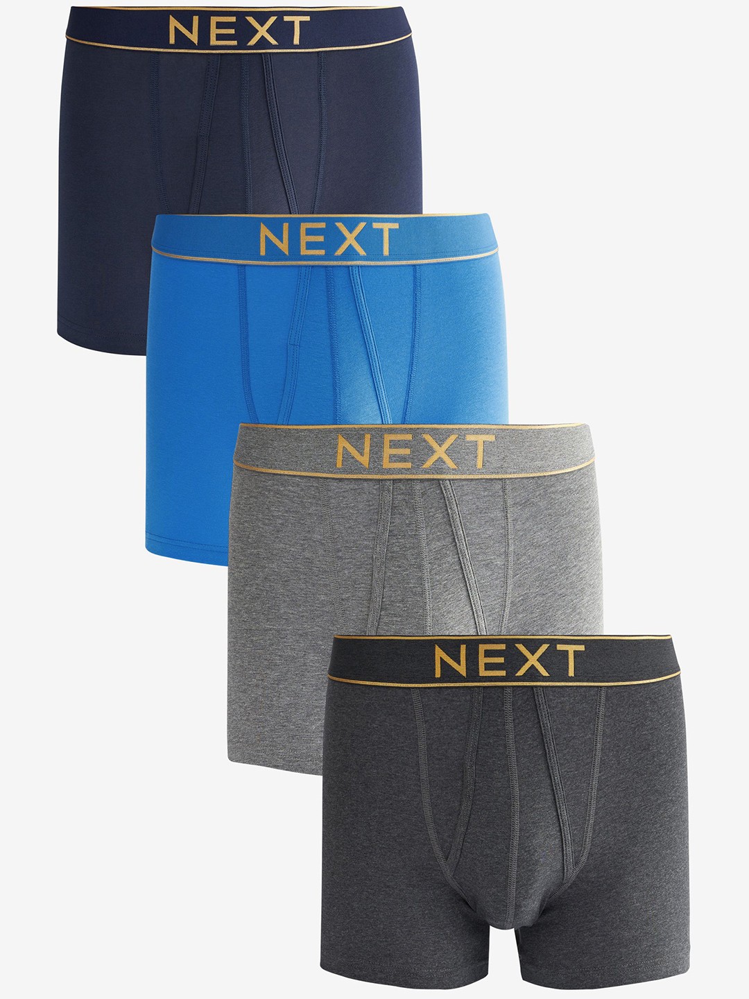 

NEXT Men Pack Of 4 Solid Trunks- C42534, Blue