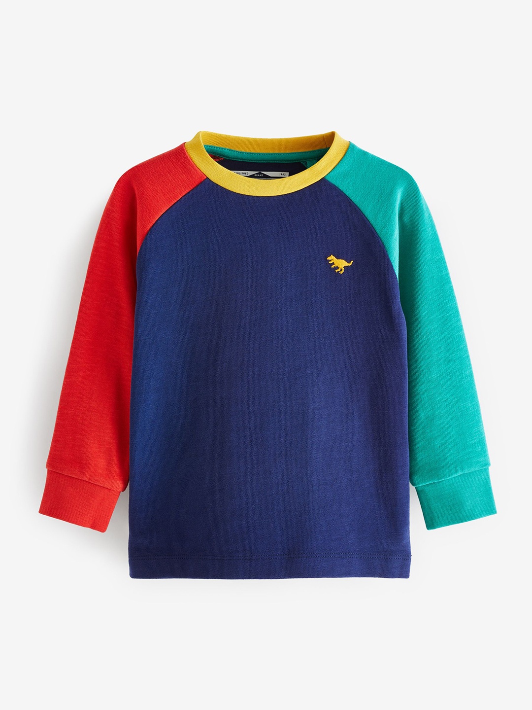 

NEXT Infant Boys Pure Cotton Colourblocked T-shirt, Navy blue