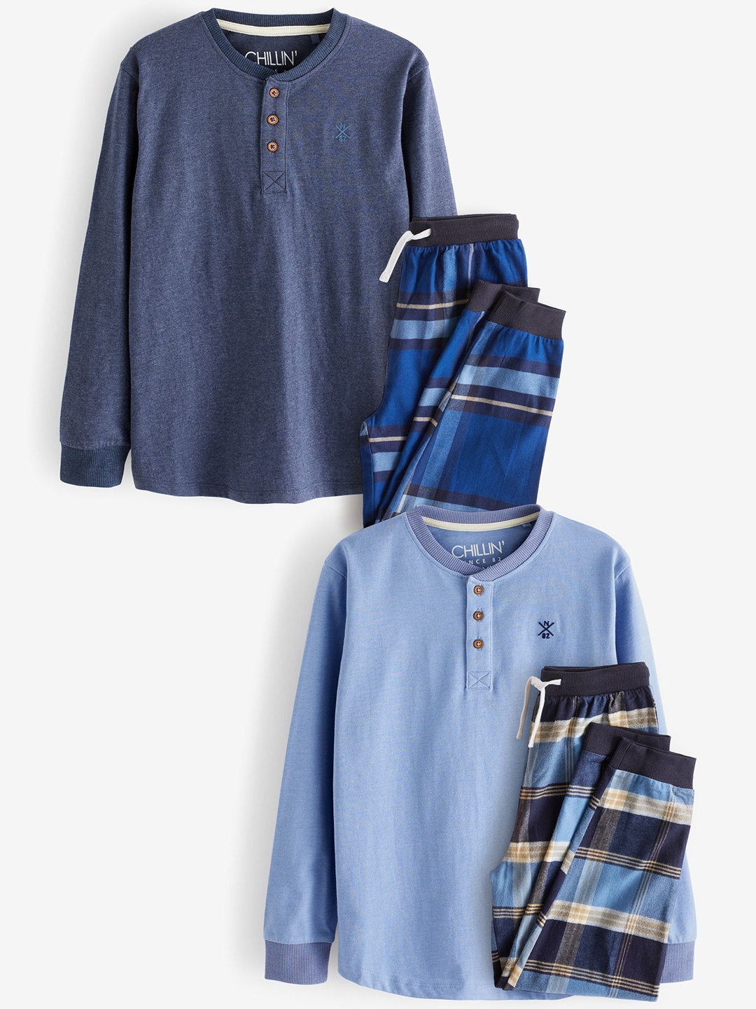 

NEXT Boys Pack of 2 Pure Cotton Joggers Set, Blue