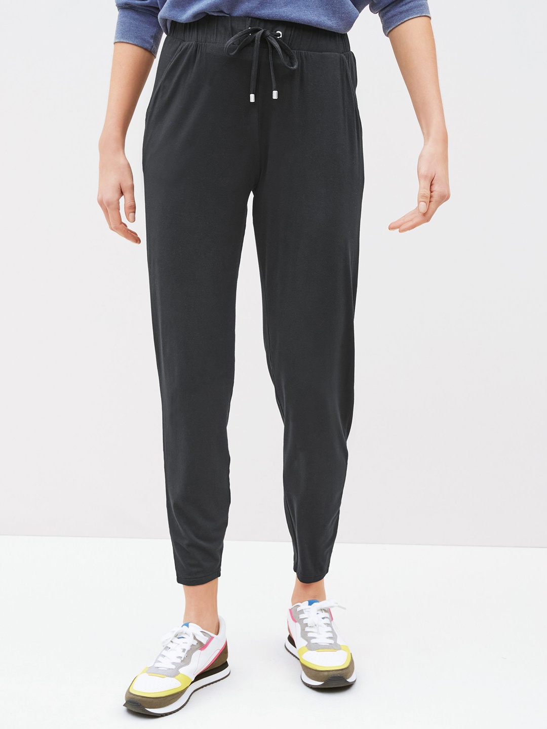 

NEXT Women Solid Track Pants, Black