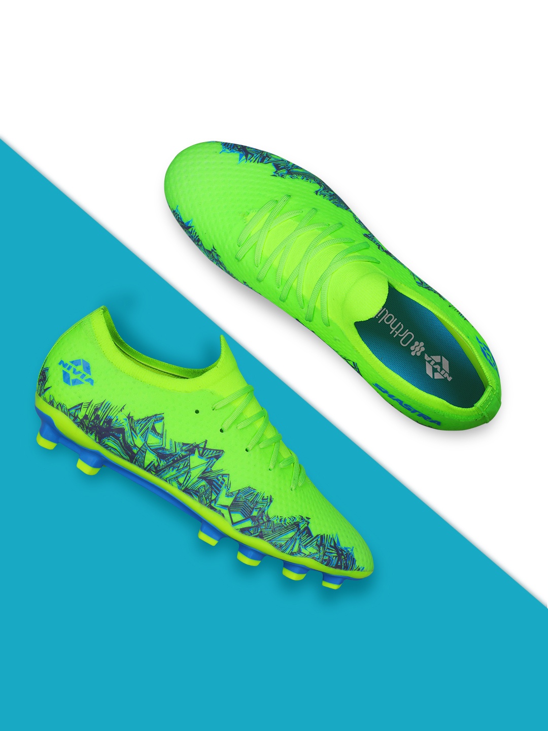 

NIVIA Shastra Football Stud Shoes, Fluorescent green