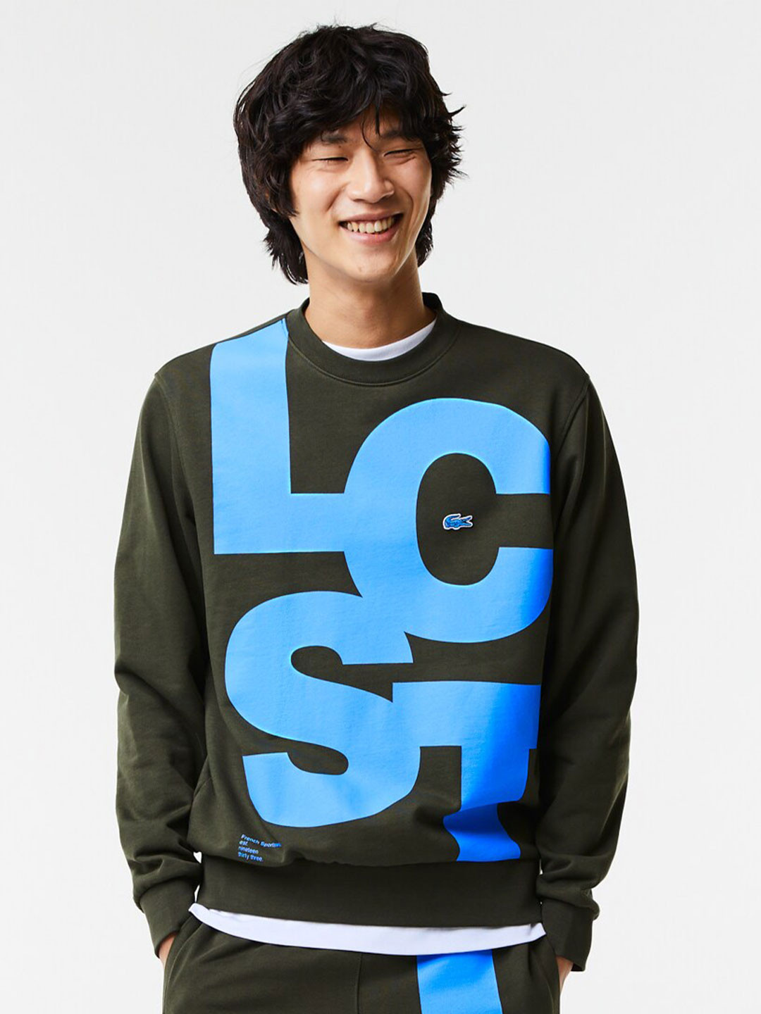 

Lacoste Men Printed Pure Cotton Sweatshirt, Green