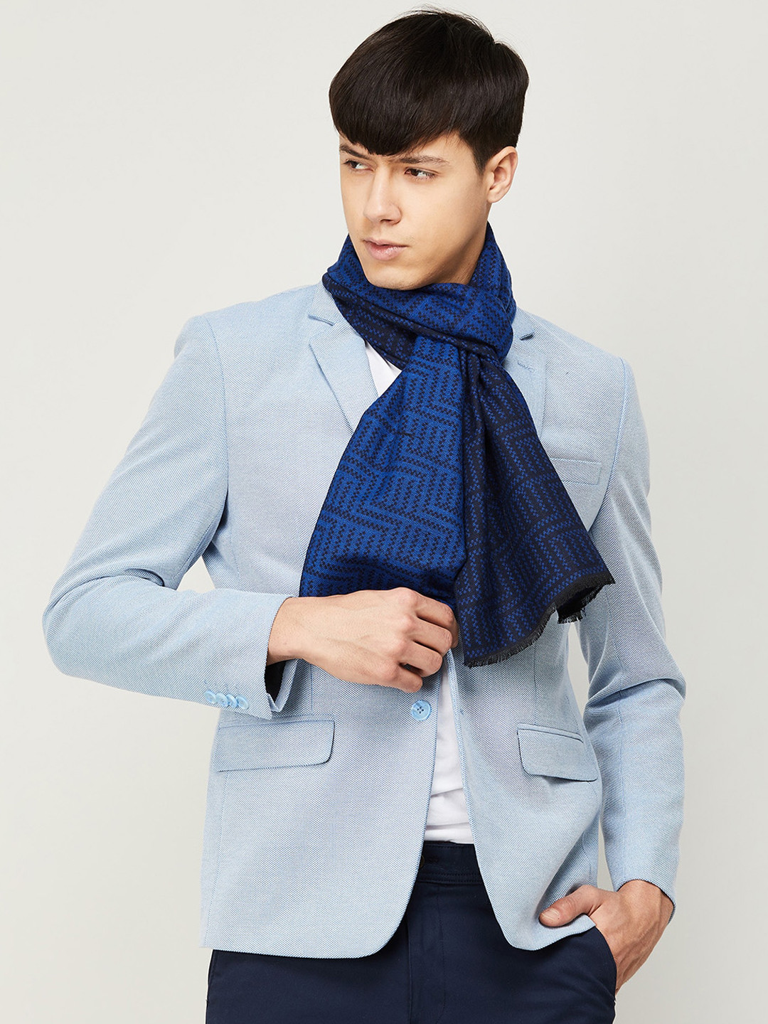 

CODE by Lifestyle Men Patterned Cotton Mufflers, Blue