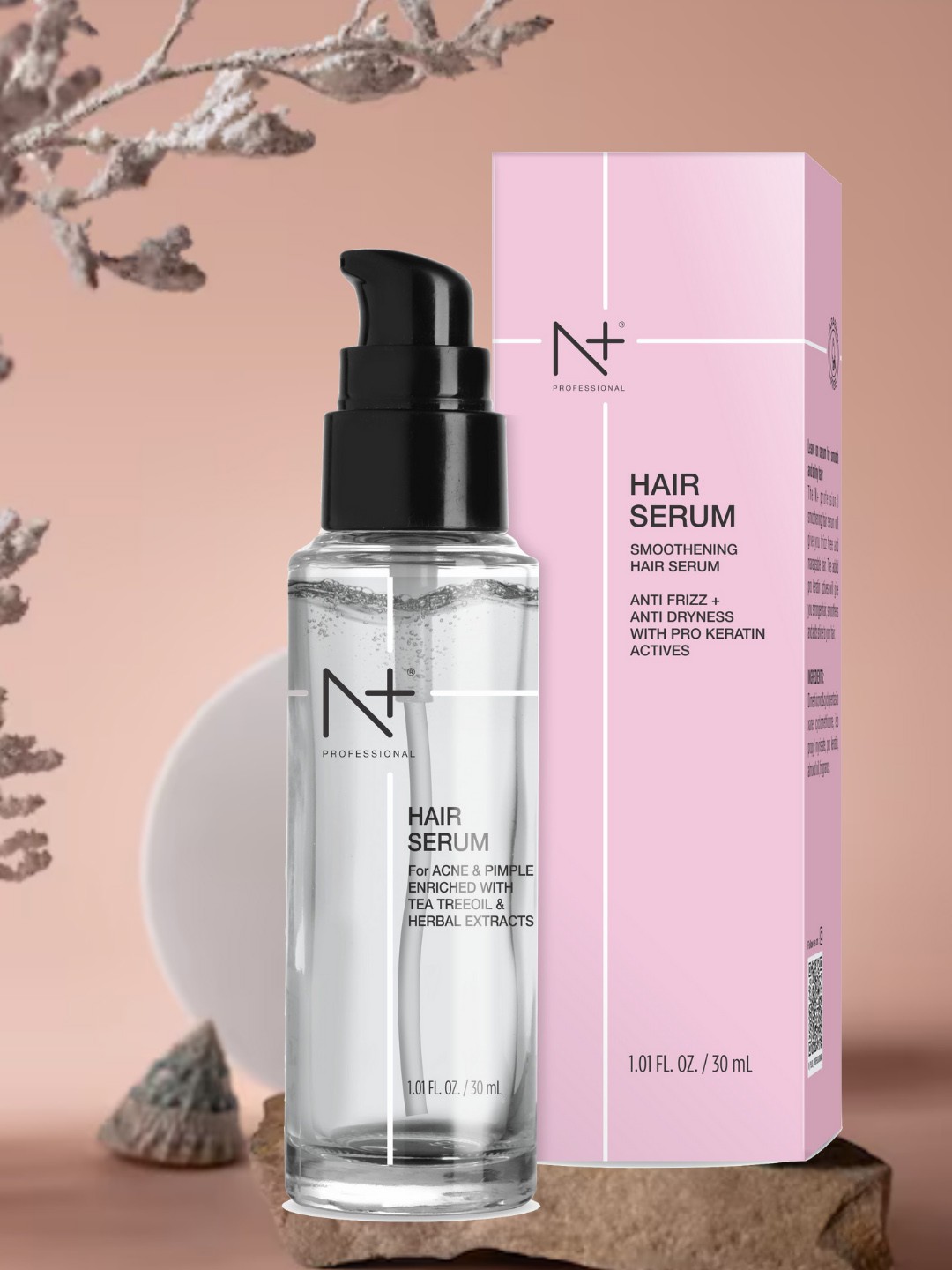 

N Plus Professional Smoothening Hair Serum - 50ml, Pink
