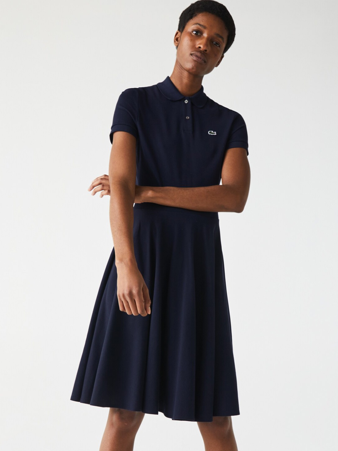 

Lacoste Fit & Flare Cotton Dress, Navy blue