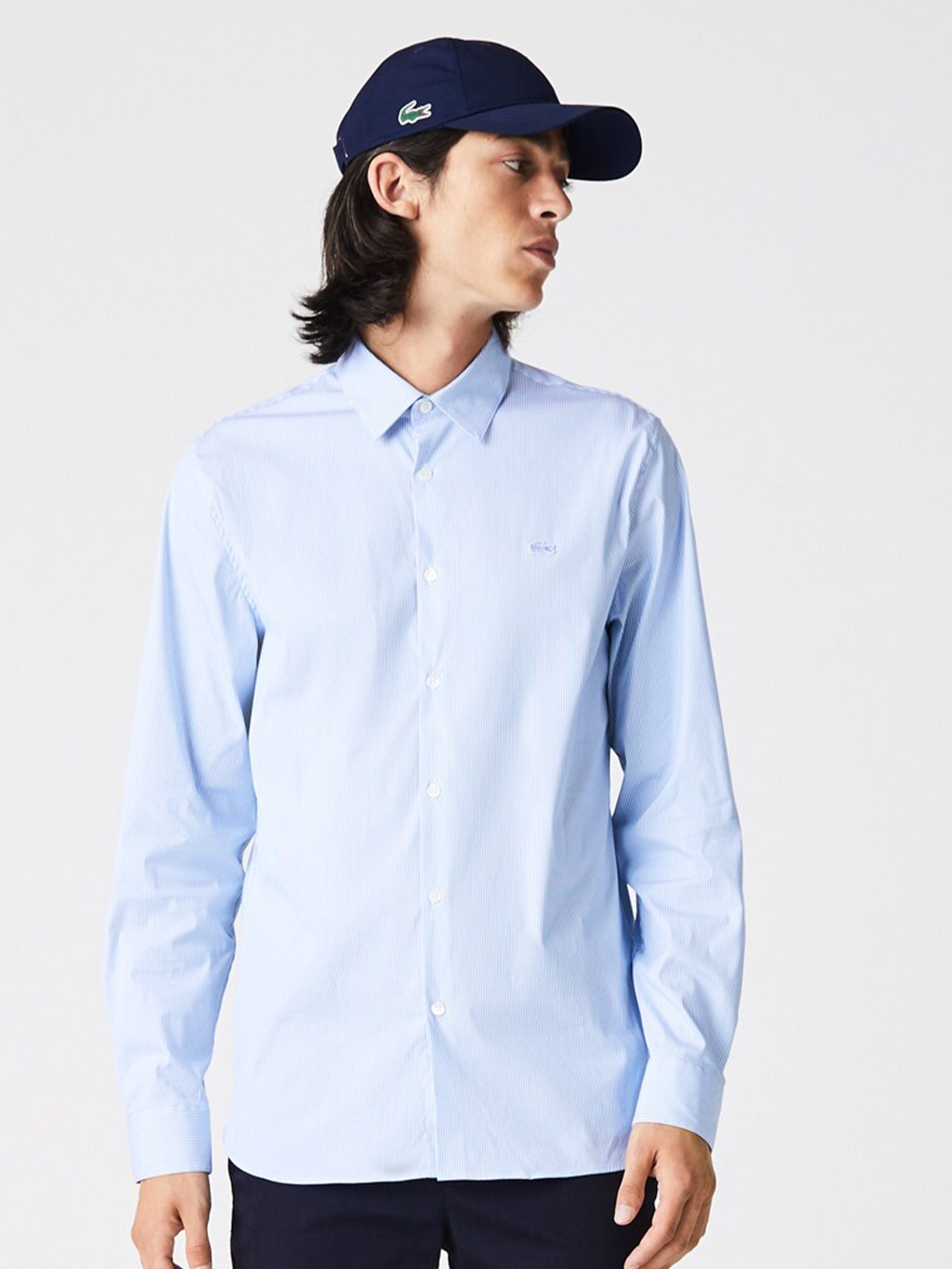 

Lacoste Men Slim Fit Casual Shirt, Blue