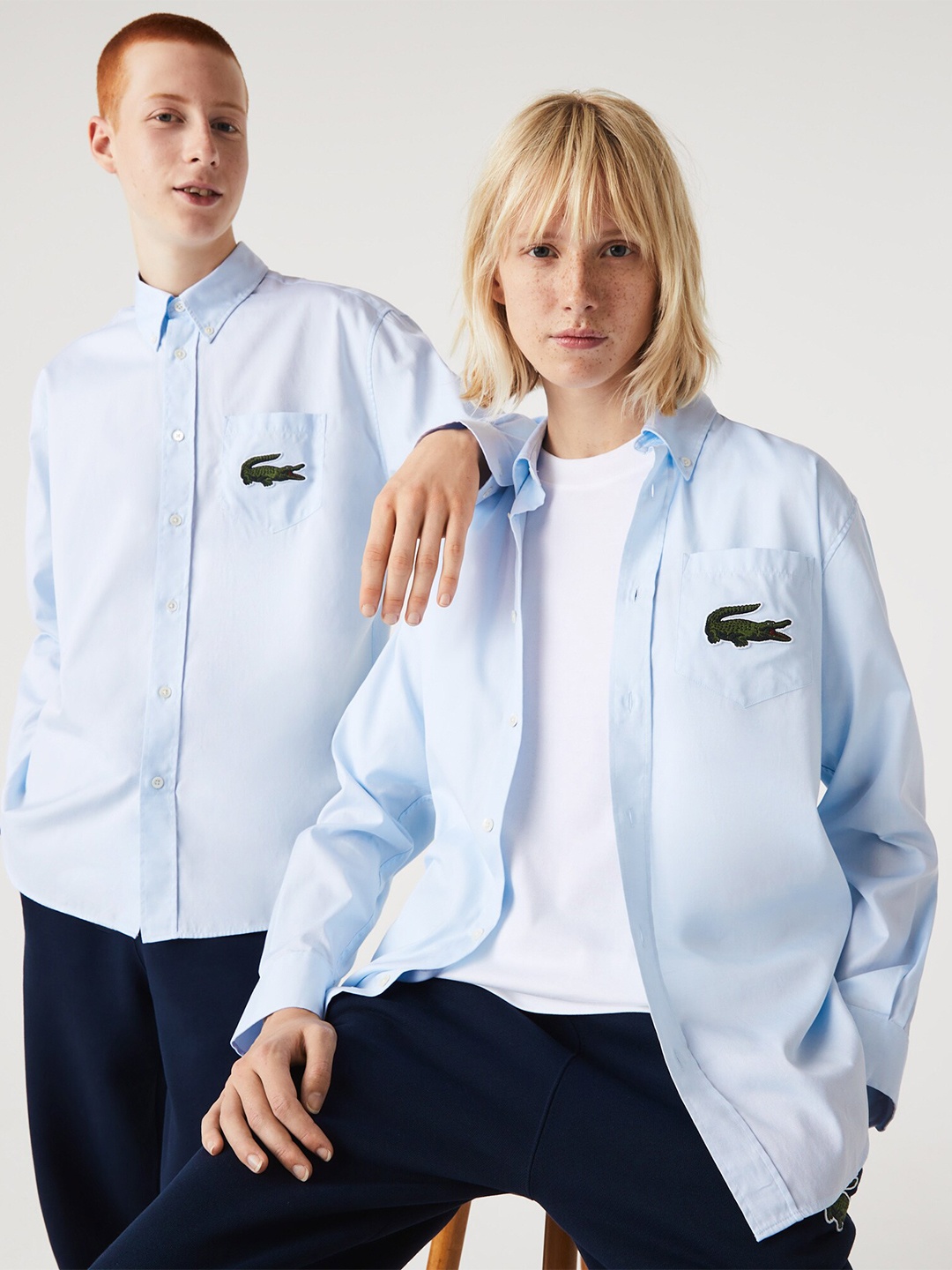 

Lacoste Relaxed Tailored Fit Pure Cotton Casual Shirt, Blue