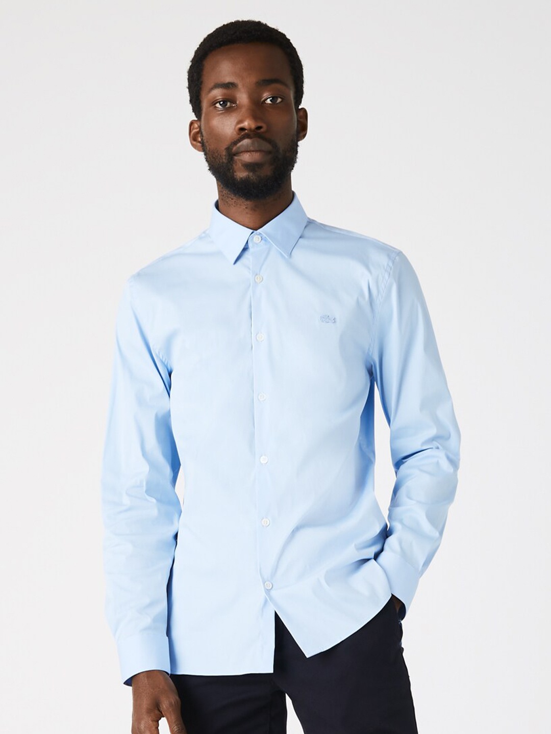 

Lacoste Men Slim Fit Casual Shirt, Blue