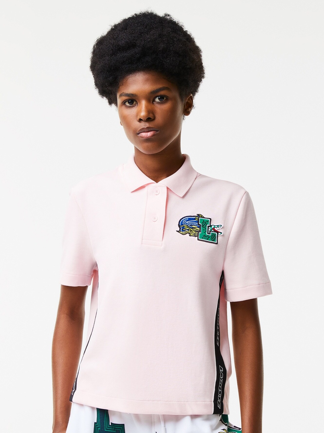 

Lacoste Women Polo Collar T-shirt, Pink