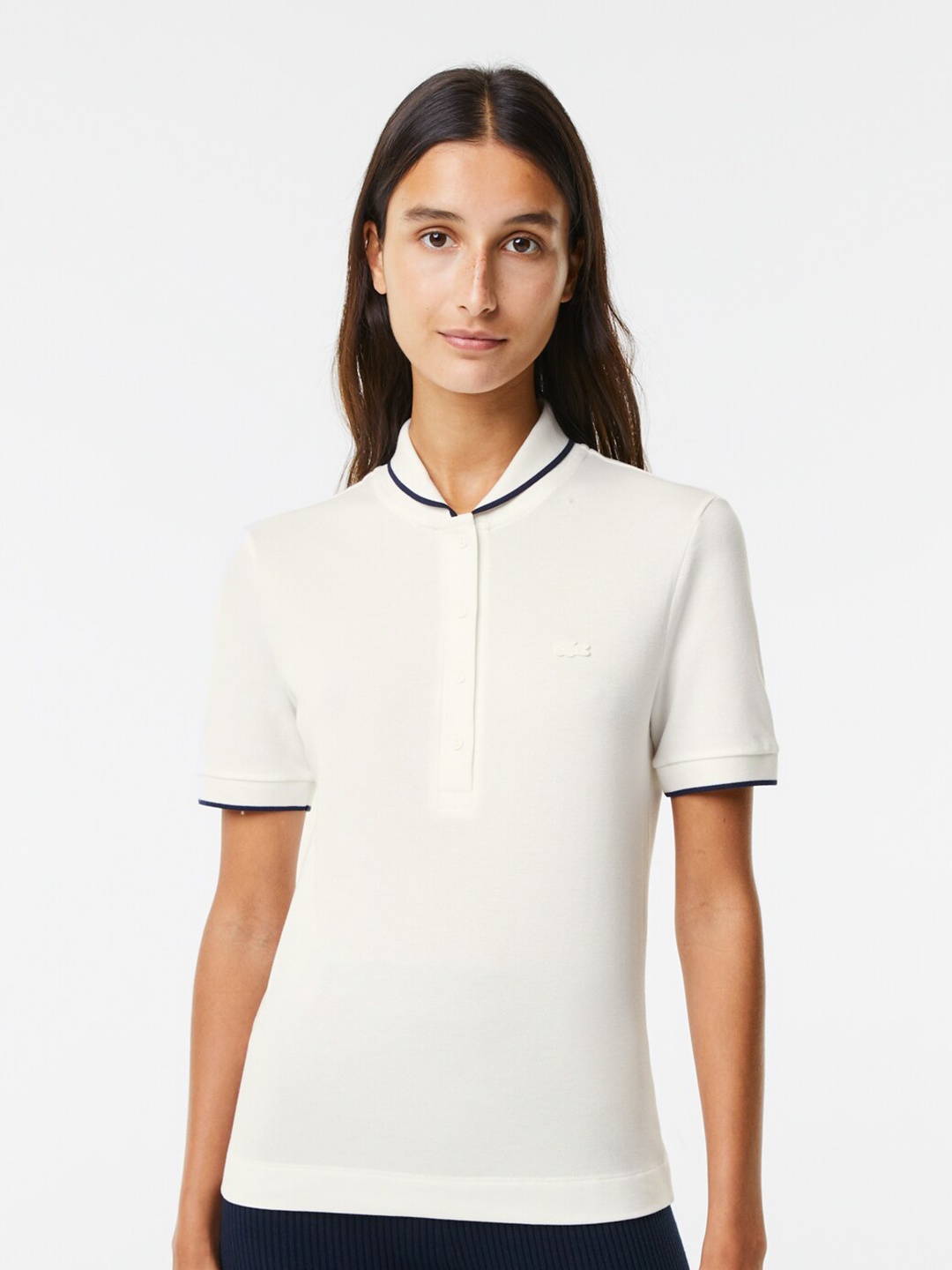 

Lacoste Women Polo Collar Slim Fit T-shirt, White