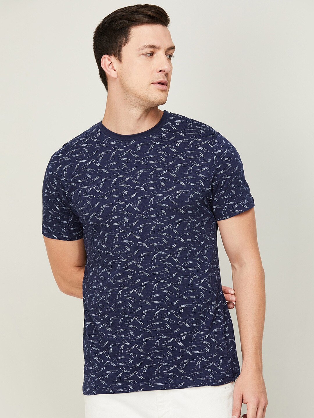 

Melange by Lifestyle Men Cotton T-shirt, Blue