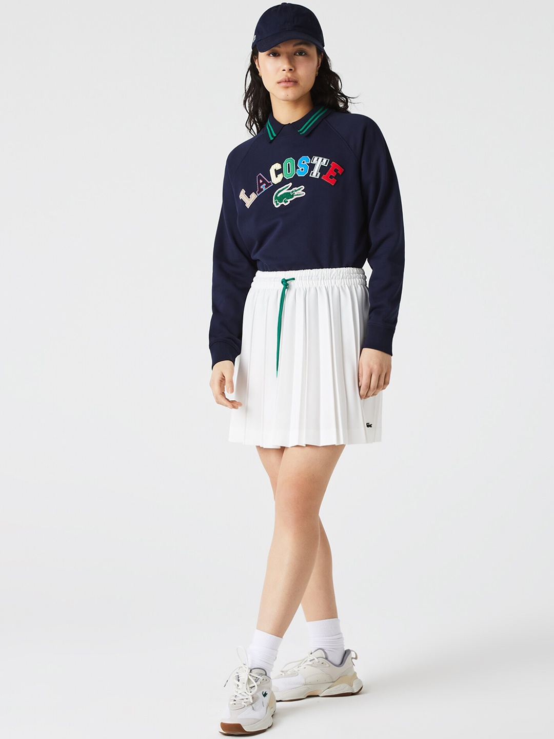 

Lacoste L!VE Heritage Women Pleated Mini Skirt, White