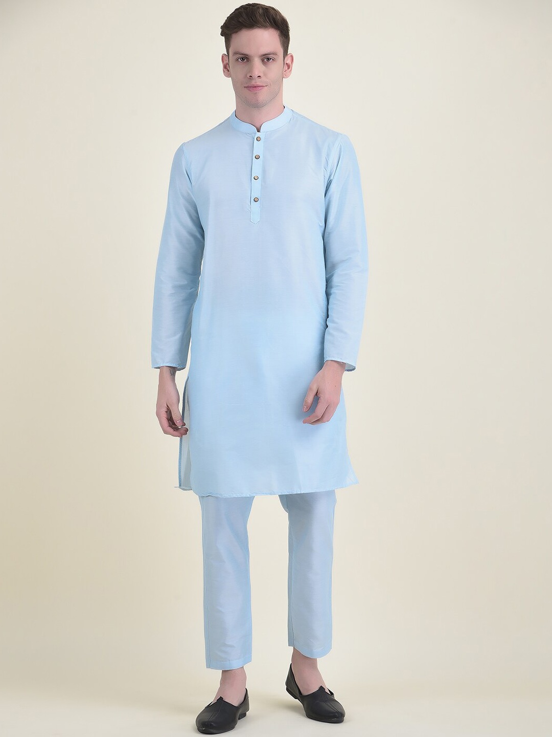 

DEYANN Men Kurta with Trousers, Blue