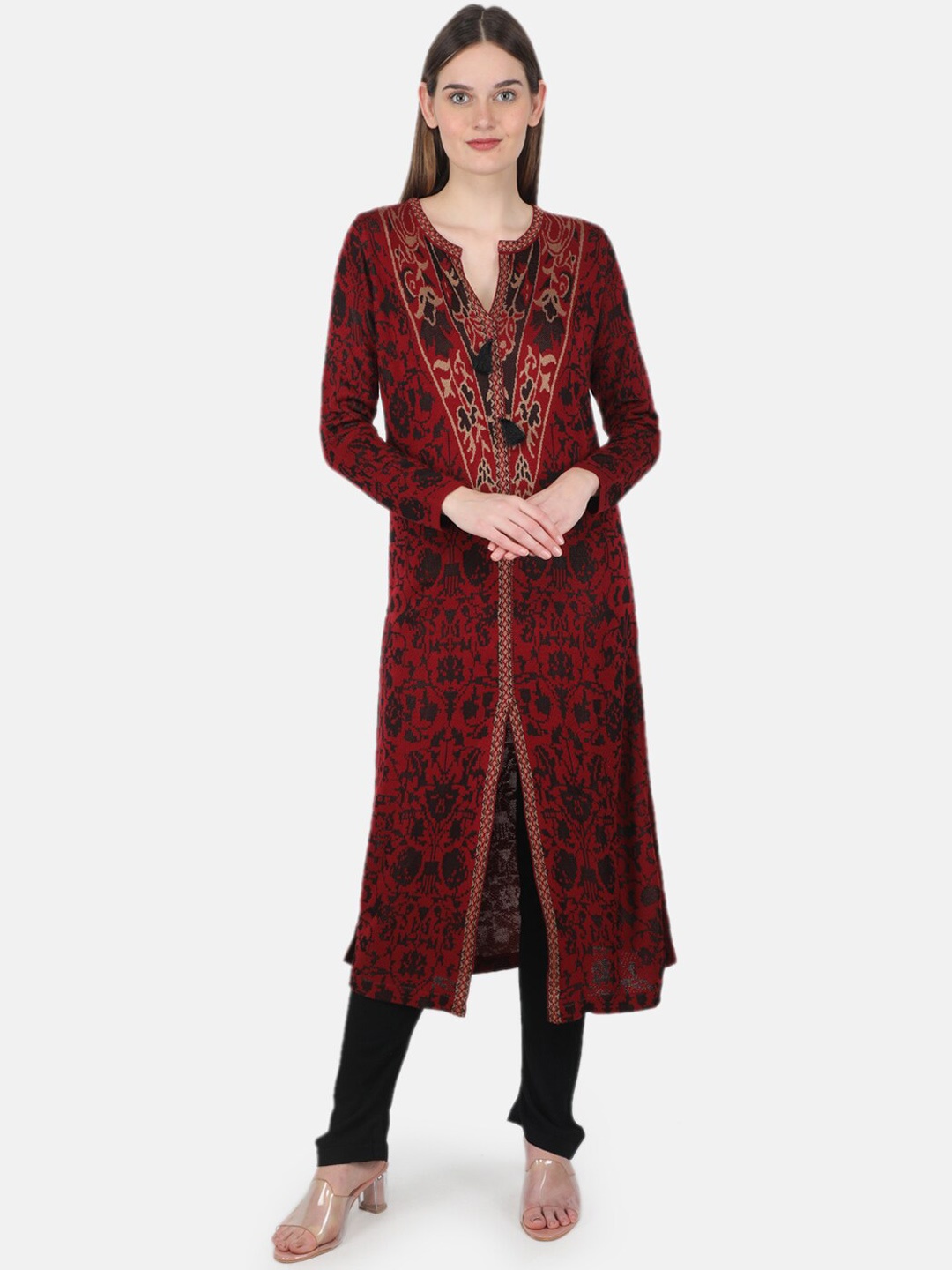 

Monte Carlo Women Floral Printed Kurta, Maroon