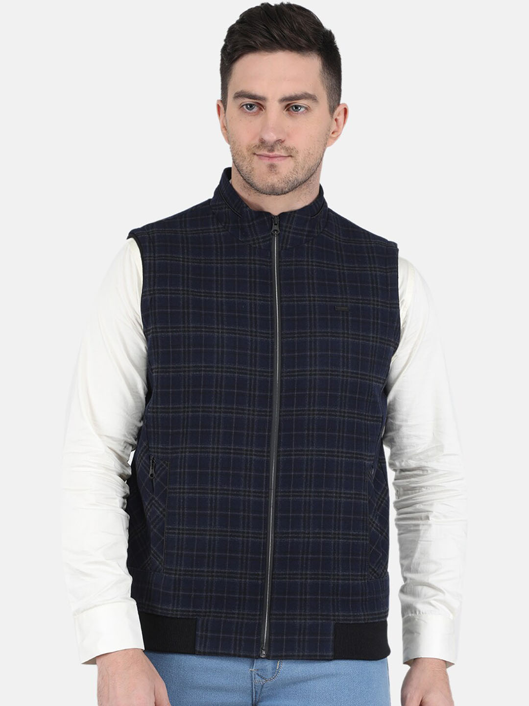 

Monte Carlo Men Checked Tailored Jacket, Blue