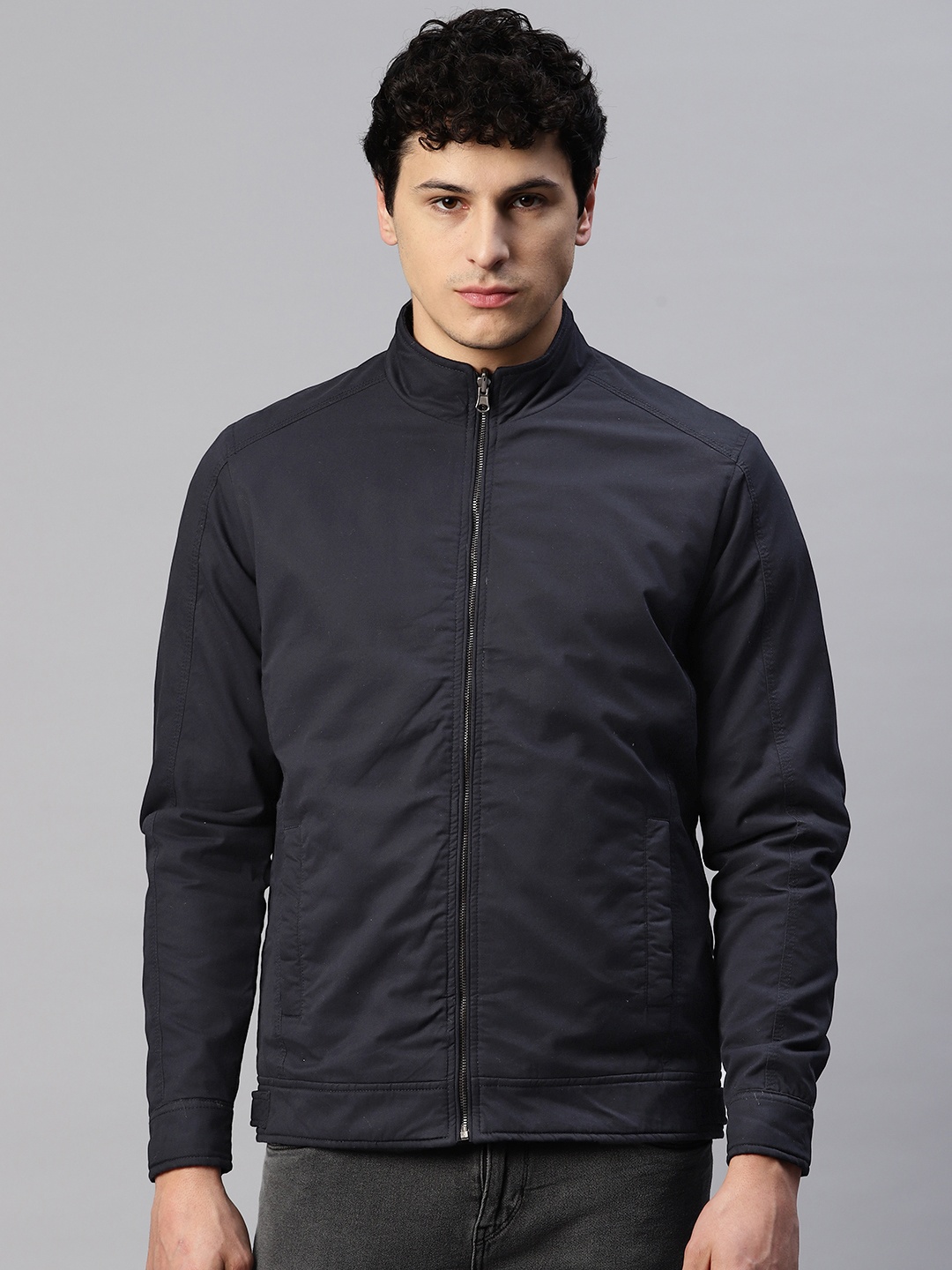 

Pierre Carlo Men Solid Sporty Jacket, Navy blue