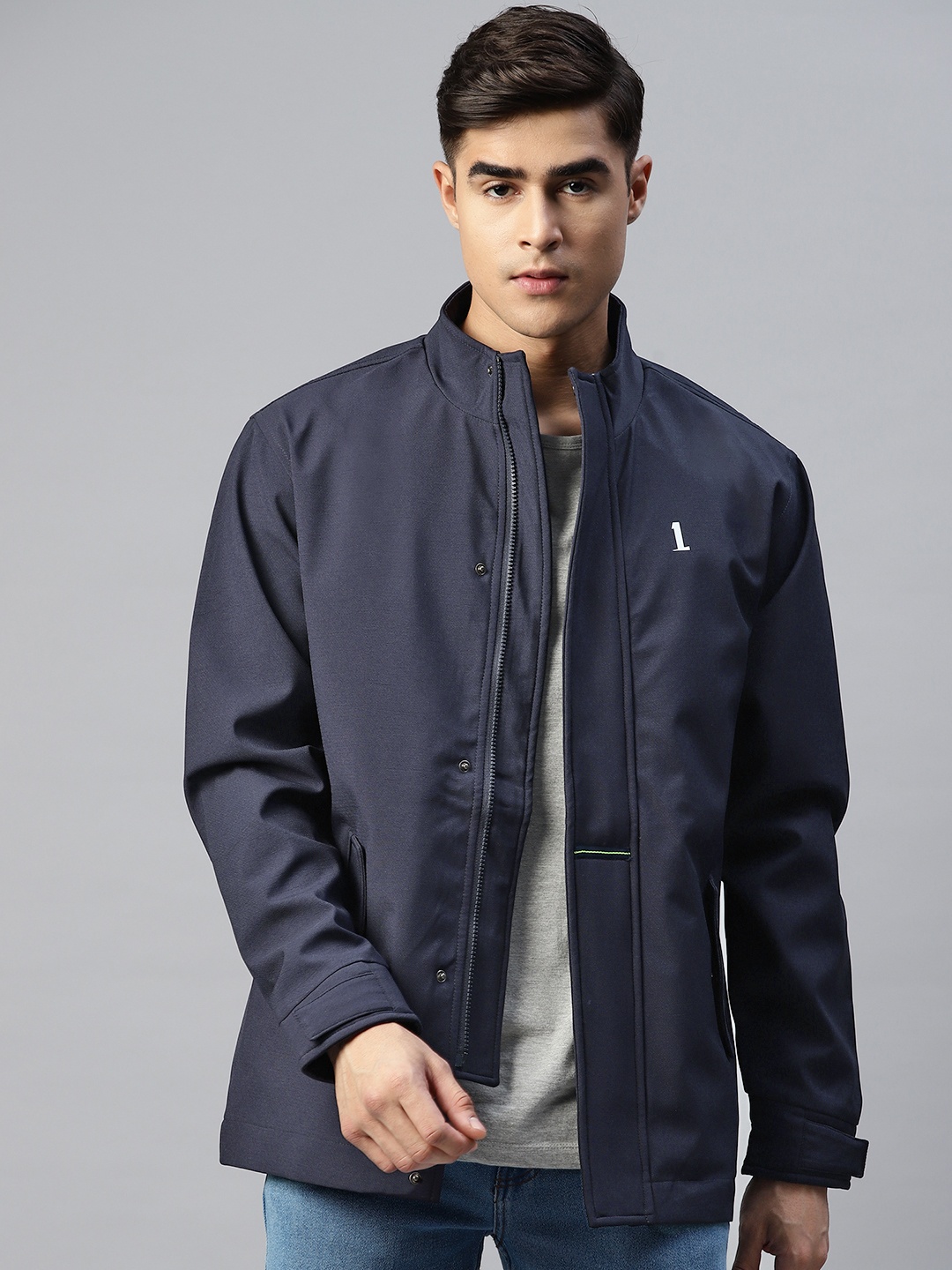 

Pierre Carlo Men Solid Sporty Jacket, Navy blue