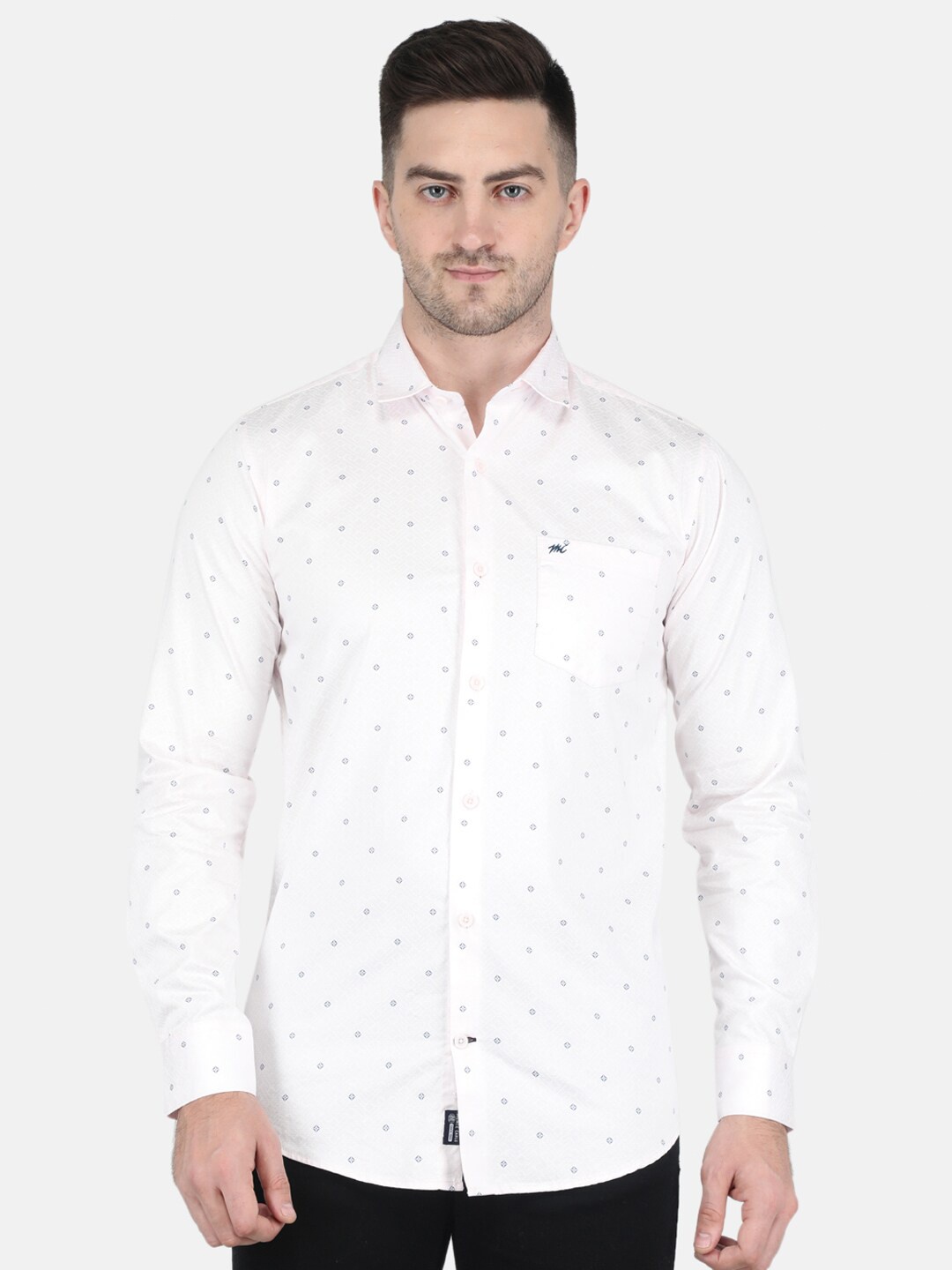 

Monte Carlo Men Printed Casual Shirt, Pink