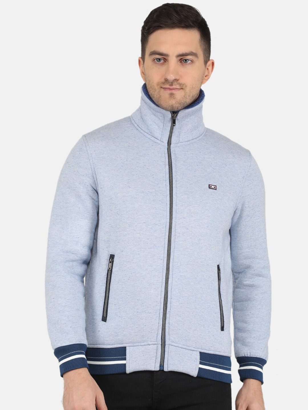 

Monte Carlo Men High Neck Cotton Sweatshirt, Blue