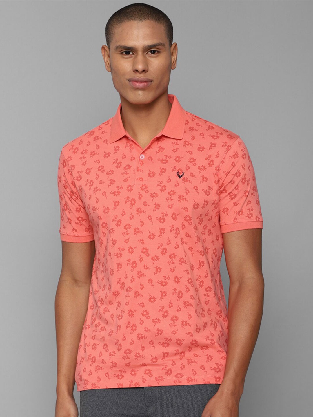 

Allen Solly Men Polo Collar Cotton T-shirt, Pink