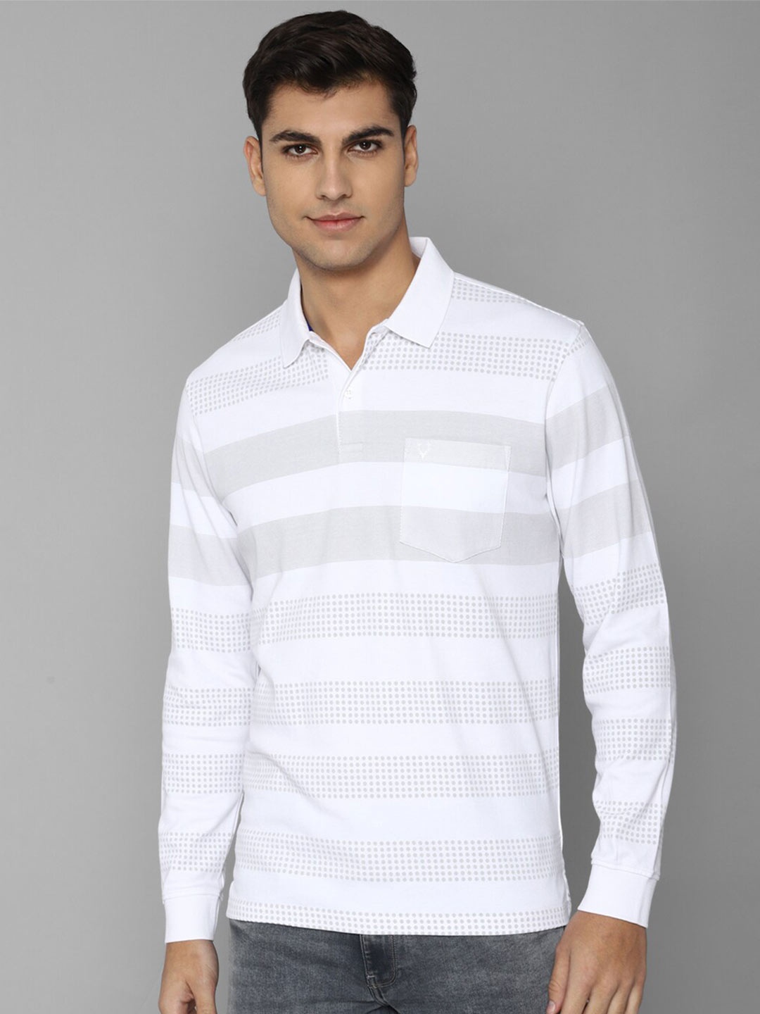 

Allen Solly Men Polo Collar Cotton T-shirt, White