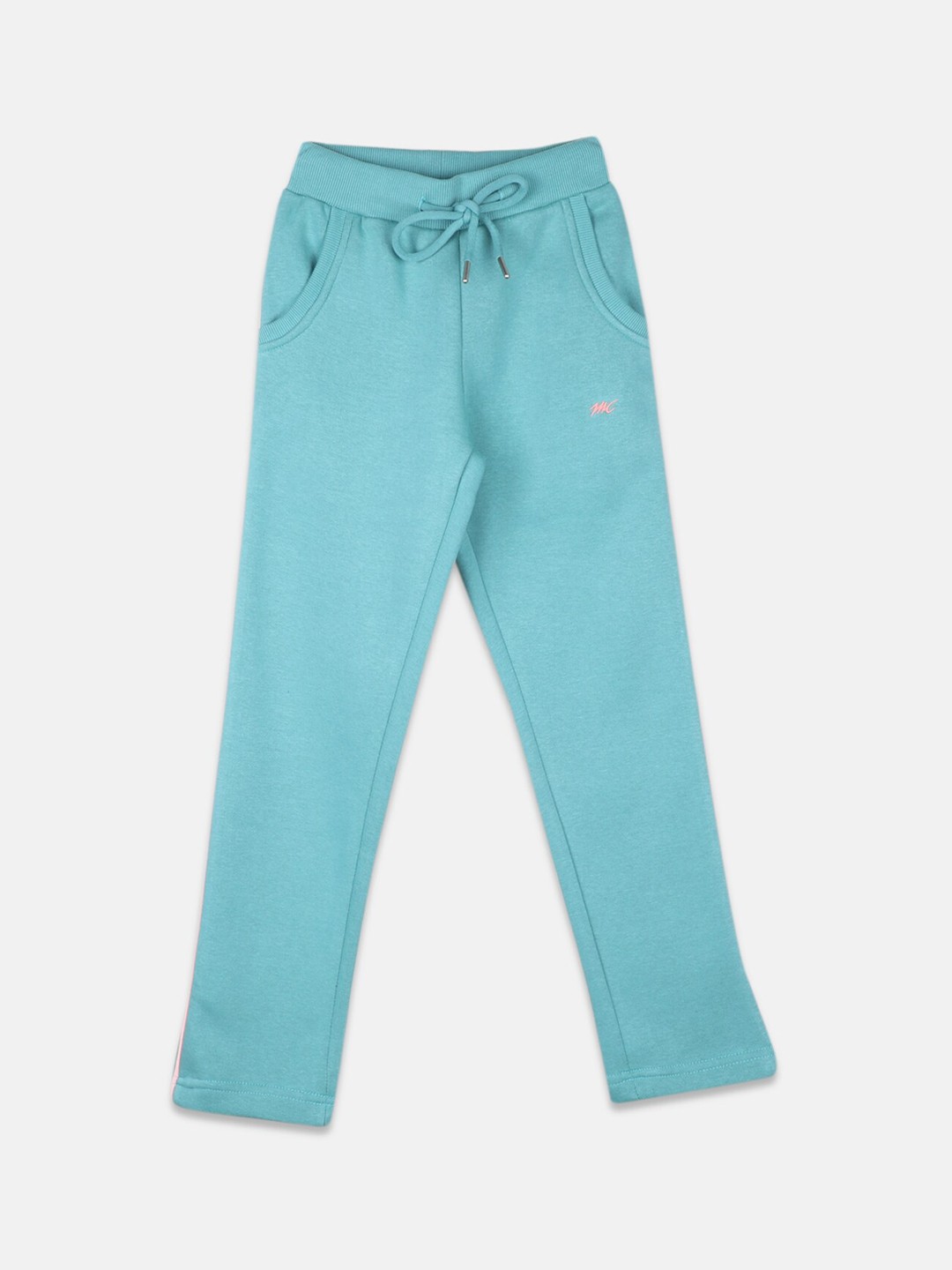 

Monte Carlo Girls Cotton Drawstring Closure Track Pant, Green