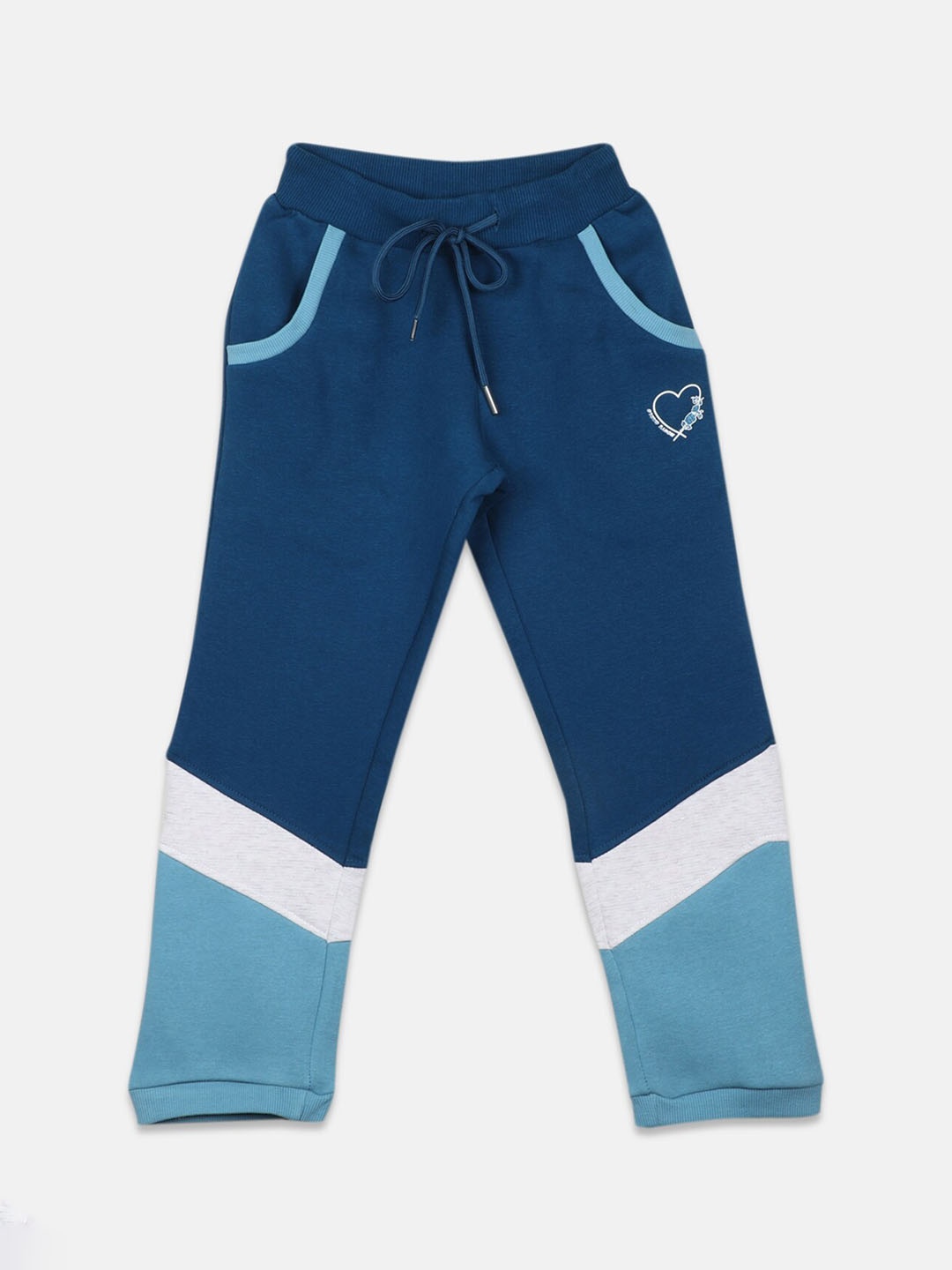 

Monte Carlo Girls Colourblocked Side Two Pockets Track Pant, Blue