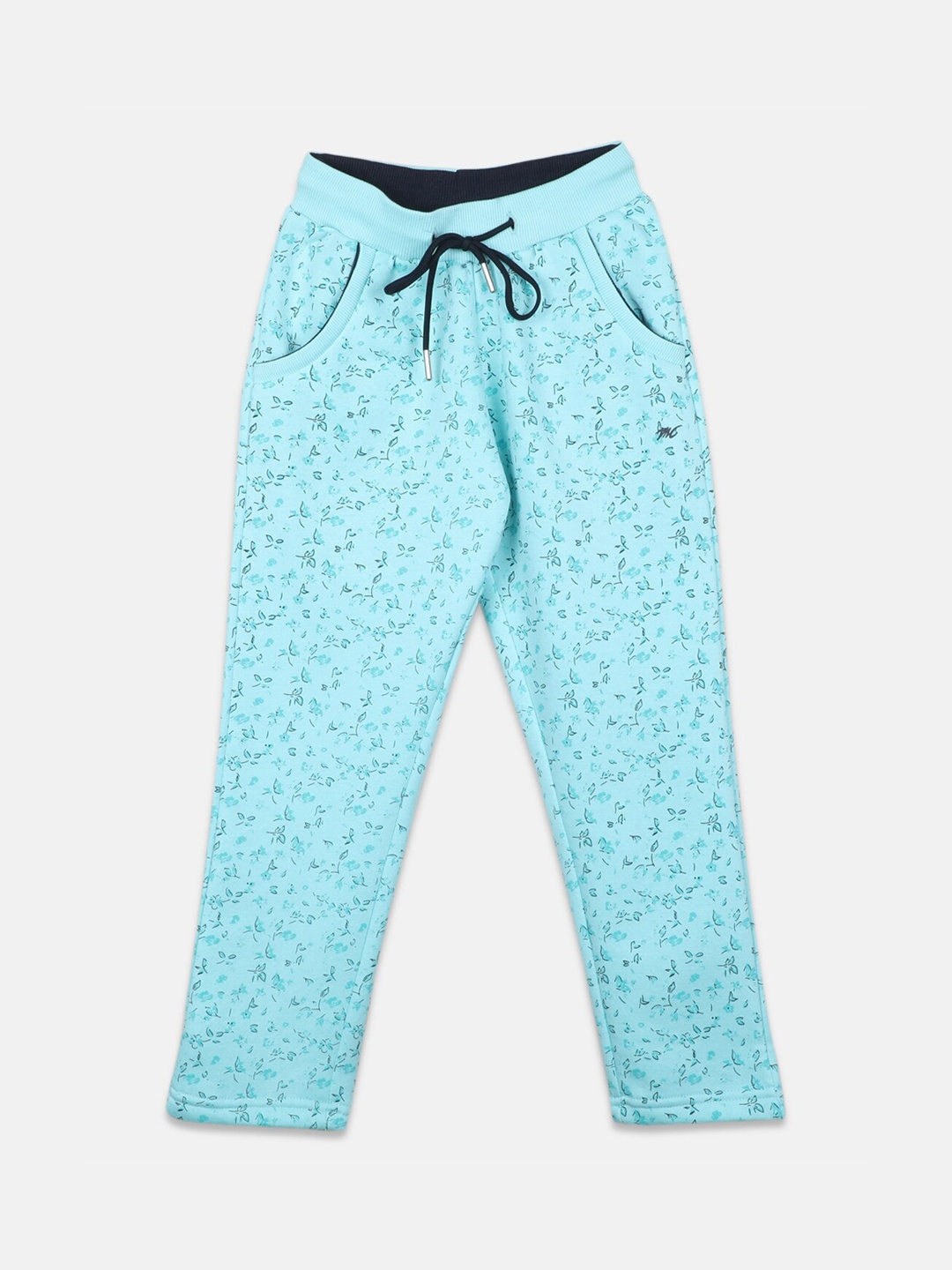 

Monte Carlo Girls Printed Side Two Pockets Track Pant, Blue