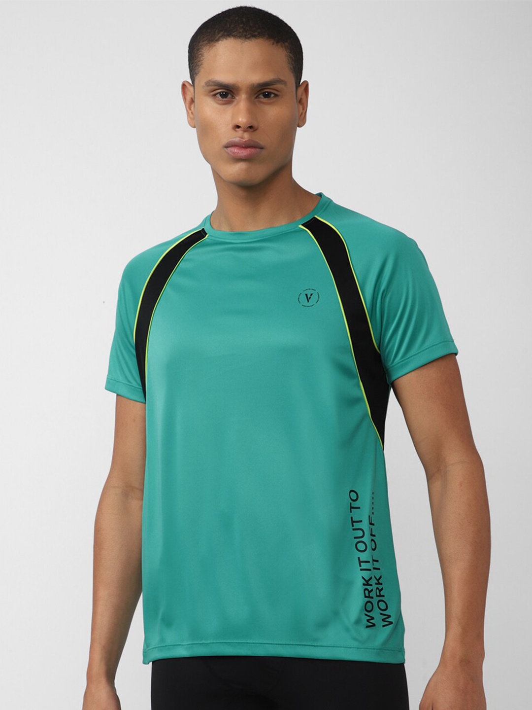 

Van Heusen Men Raglan Sleeves Slim Fit Training T-shirt, Blue