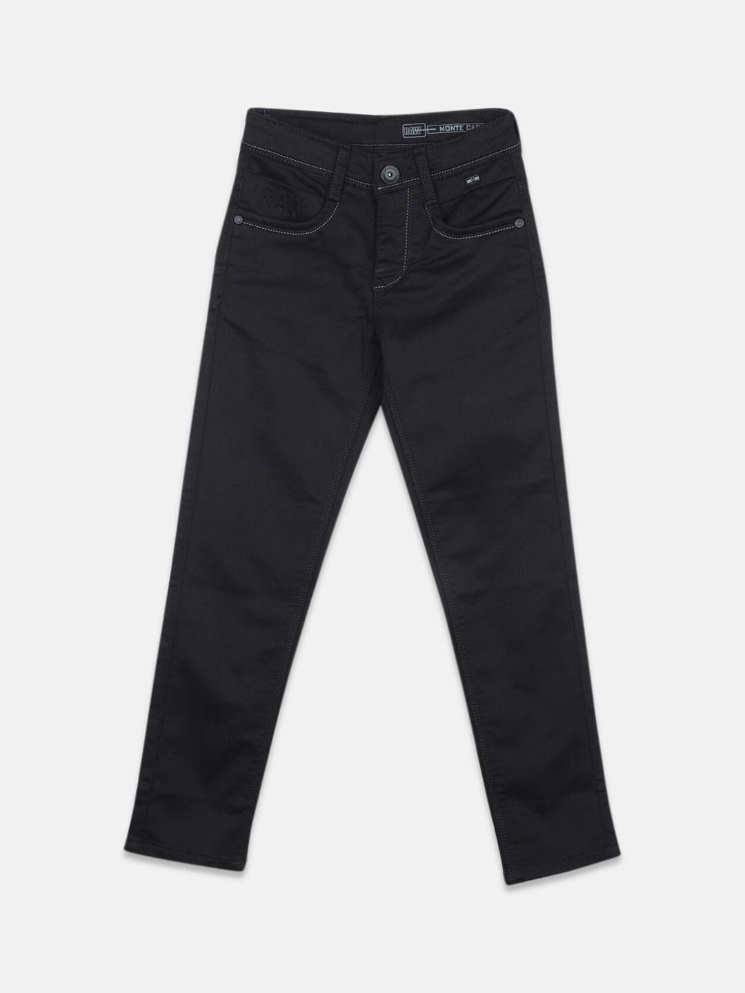 

Monte Carlo Boys Cotton Slim Fit Stretchable Jeans, Black