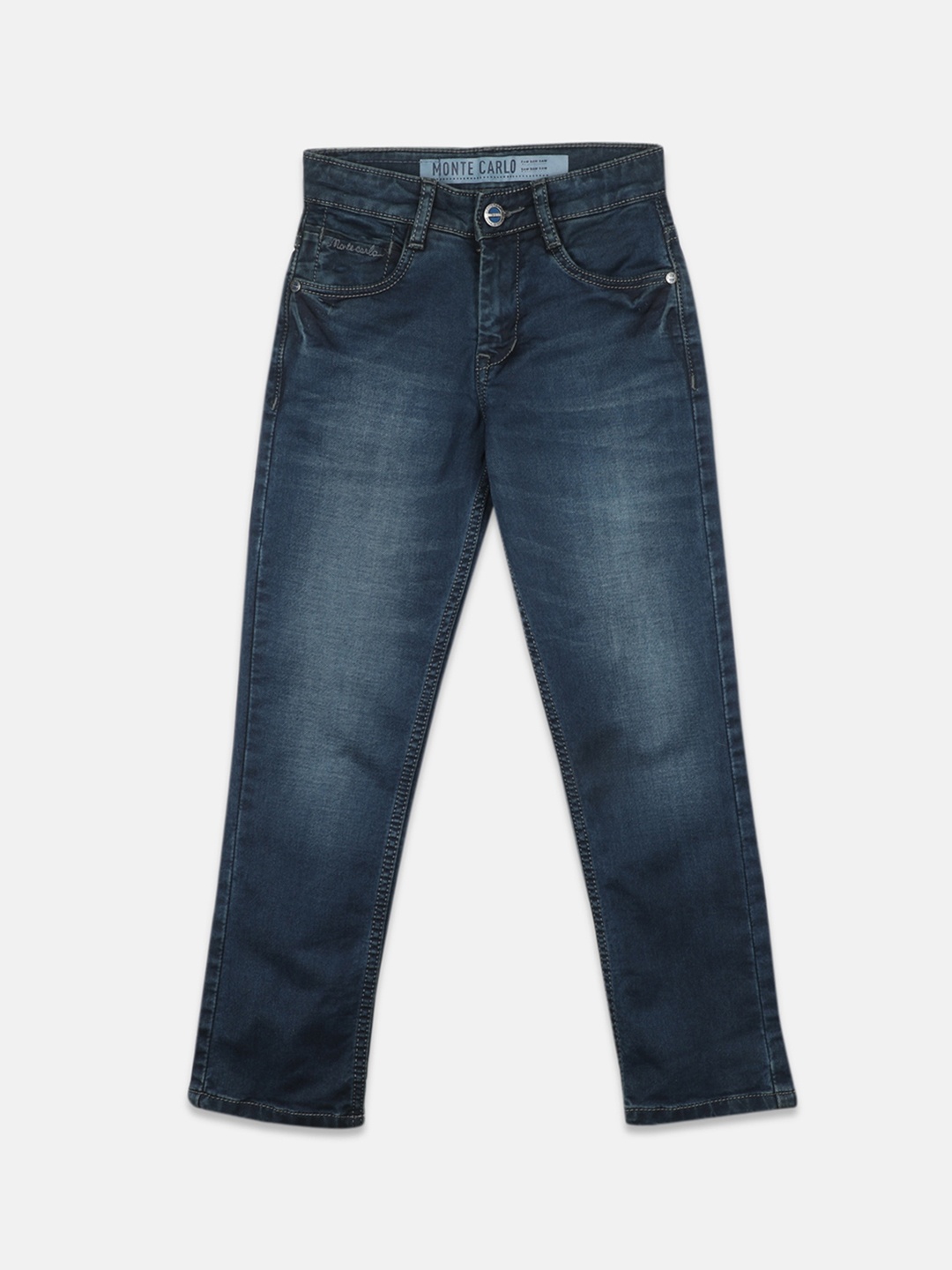 

Monte Carlo Boys Cotton Heavy Fade Stretchable Jeans, Blue