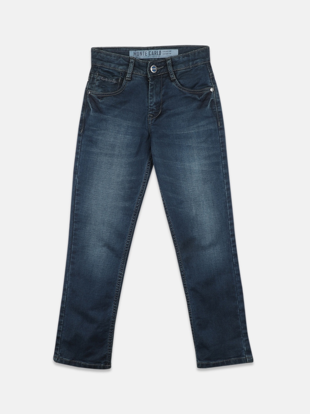 

Monte Carlo Boys Cotton Heavy Fade Stretchable Jeans, Blue