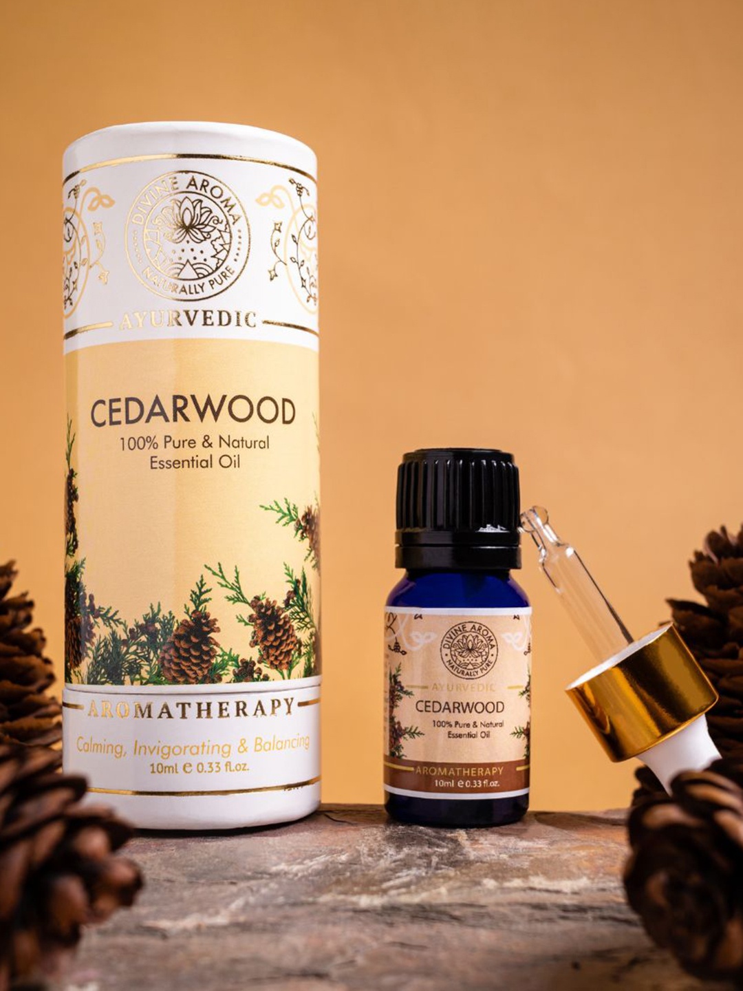 

DIVINE AROMA Cedarwood 100% Pure Essential Oil - 10 ml, Beige