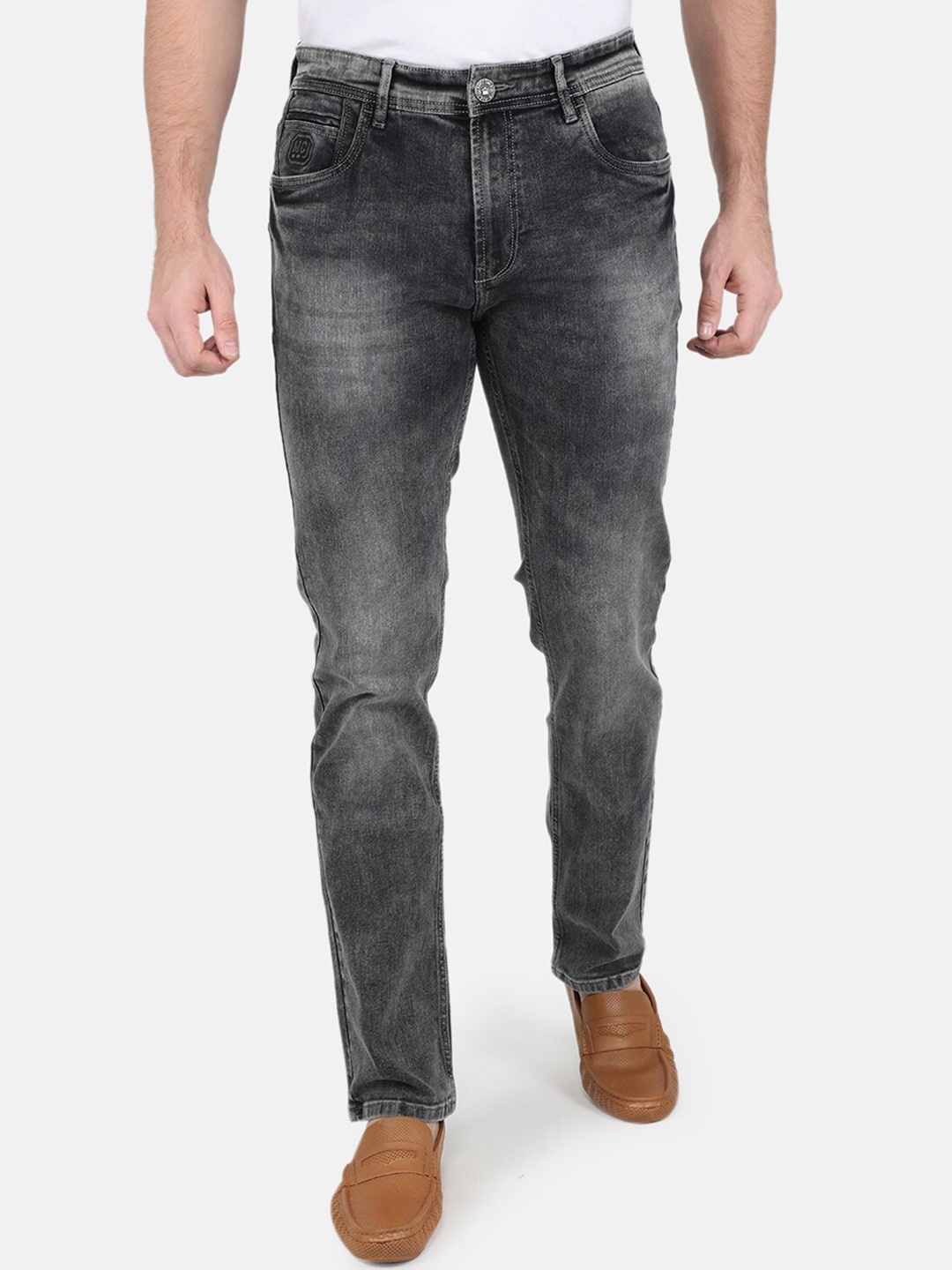 

Monte Carlo Men Heavy Fade Stretchable Jeans, Grey