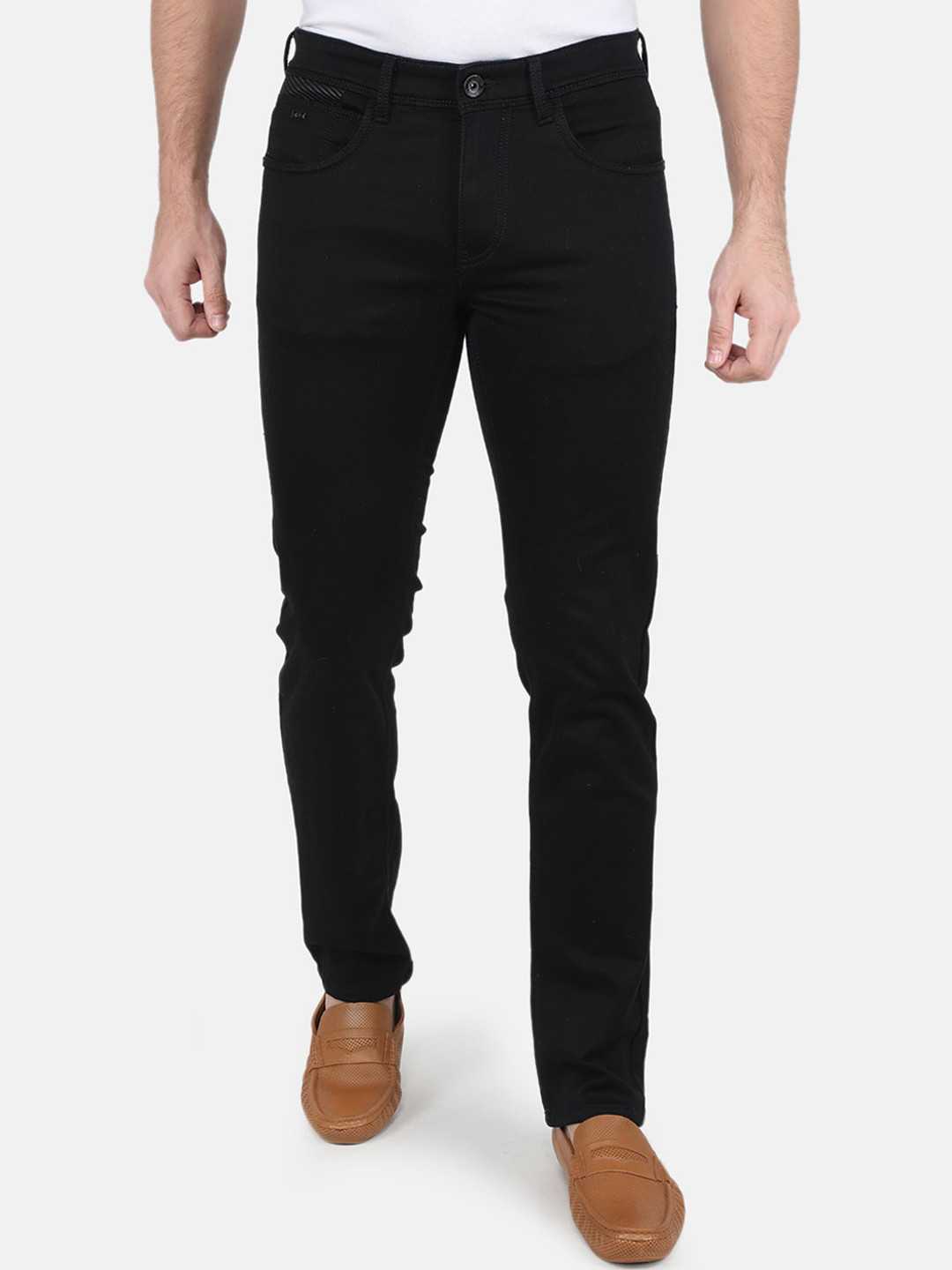

Monte Carlo Men Slim Fit Stretchable Jeans, Black