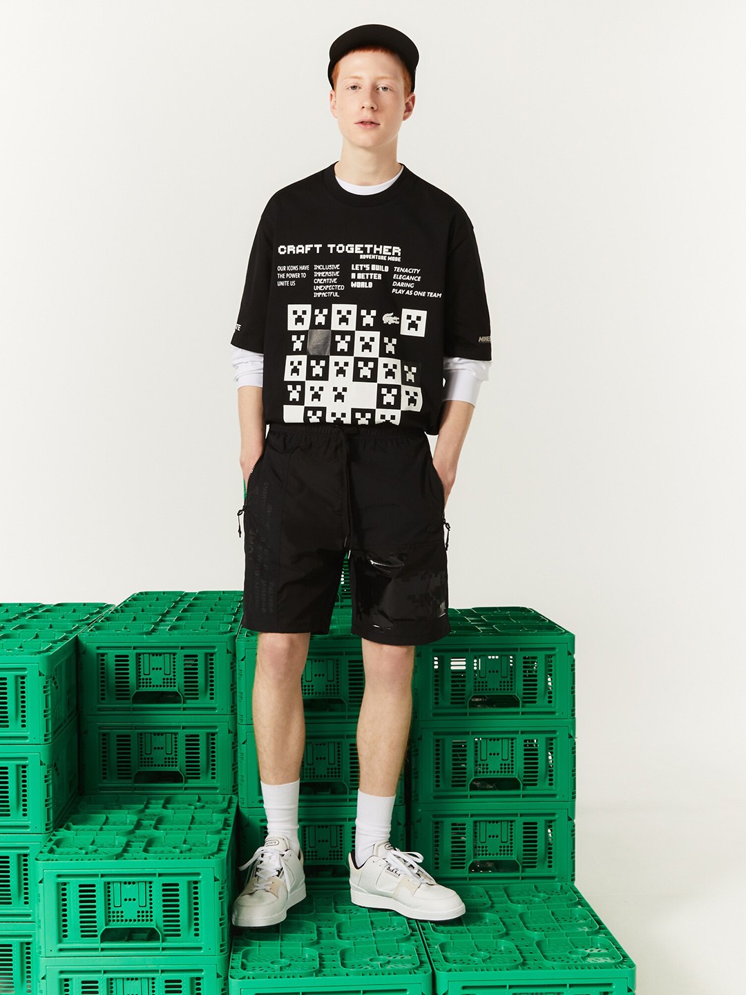 

Lacoste Men Printed Sports Shorts, Black